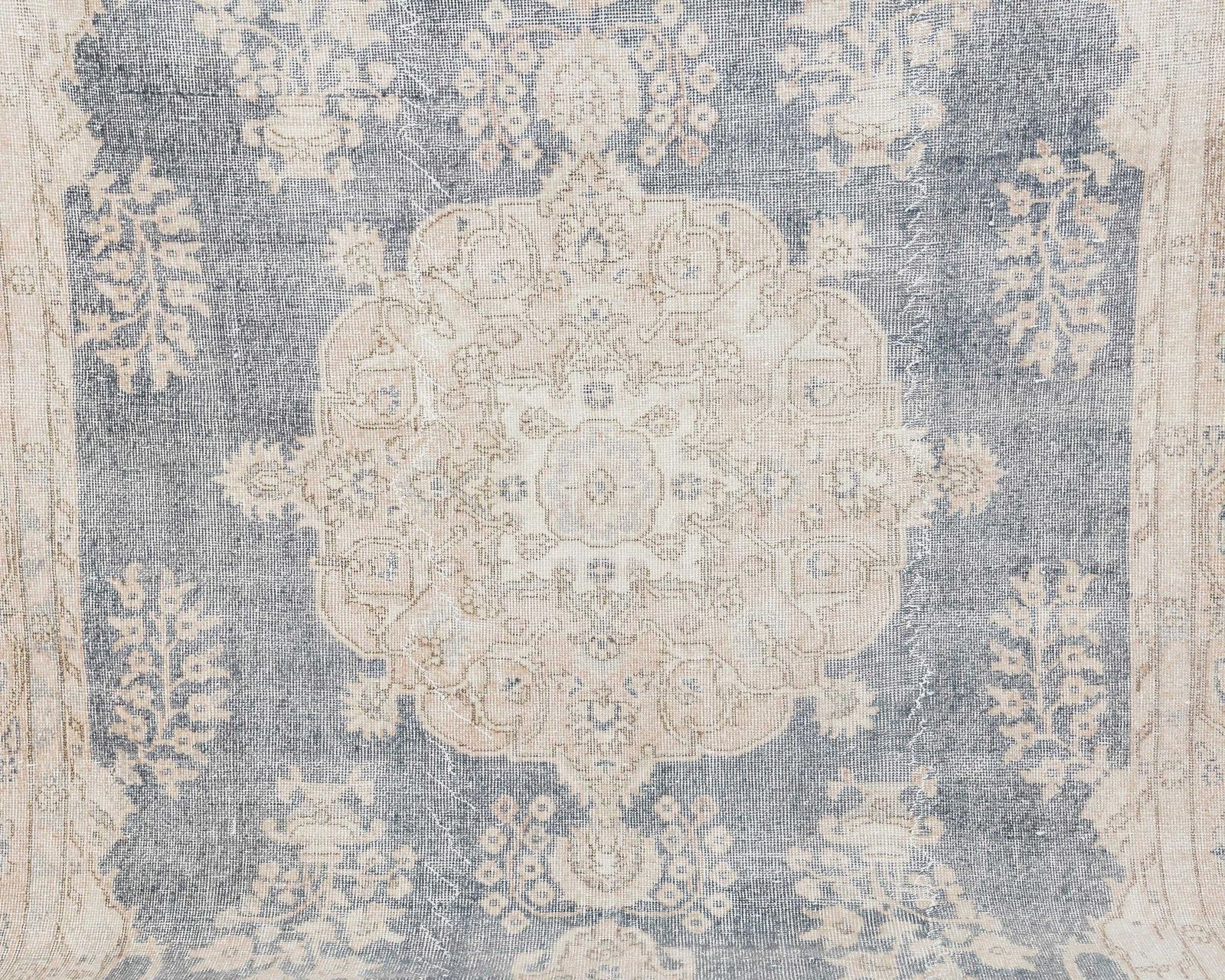Blue Turkish Rug, 7x10 Vintage Rug, Low Pile Rug, İnterior Rug, Anatolian Rug, Area Rug, Living Room Rug, Antique Rug, Handmade Rug, A4341 photo 1065.0