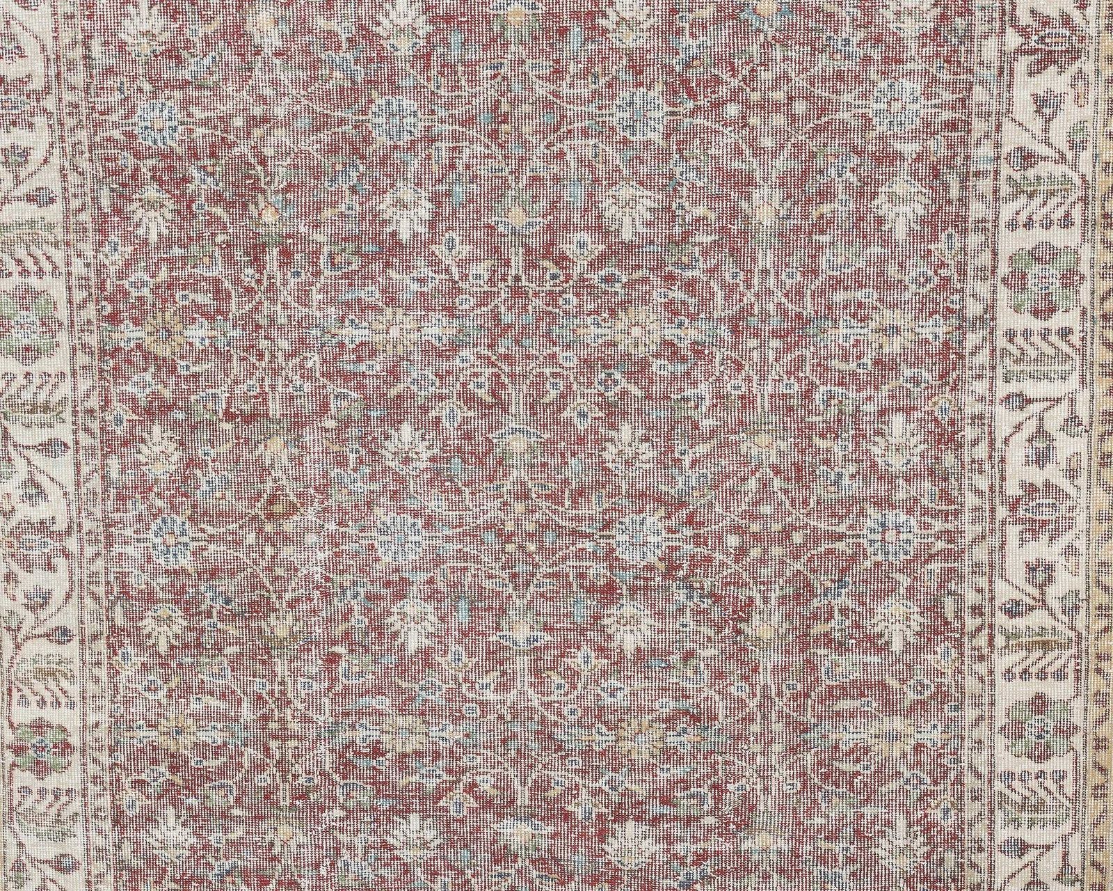 5.4x9.4 Feet Vintage Rug, Turkish Rug, Antique Rug, Low Pile Rug,Oushak Rug, Anatolian Rug, Handmade Rug,Naturel Rug,Living Room Rug photo for sale