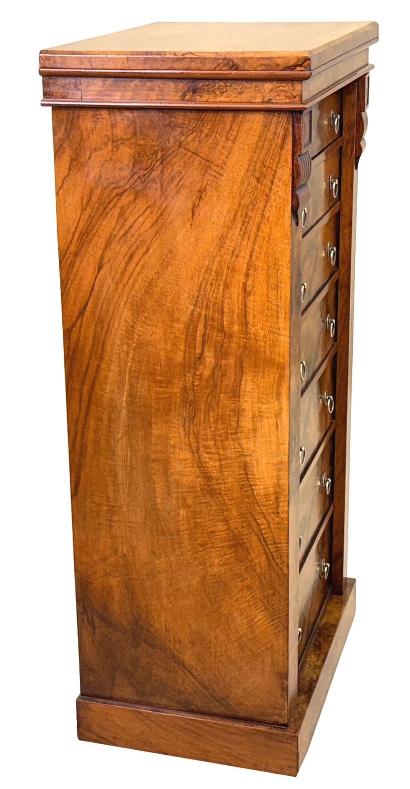 Walnut 19th Century Wellington Chest Of Drawers (England, Circa 1870) photo furniture