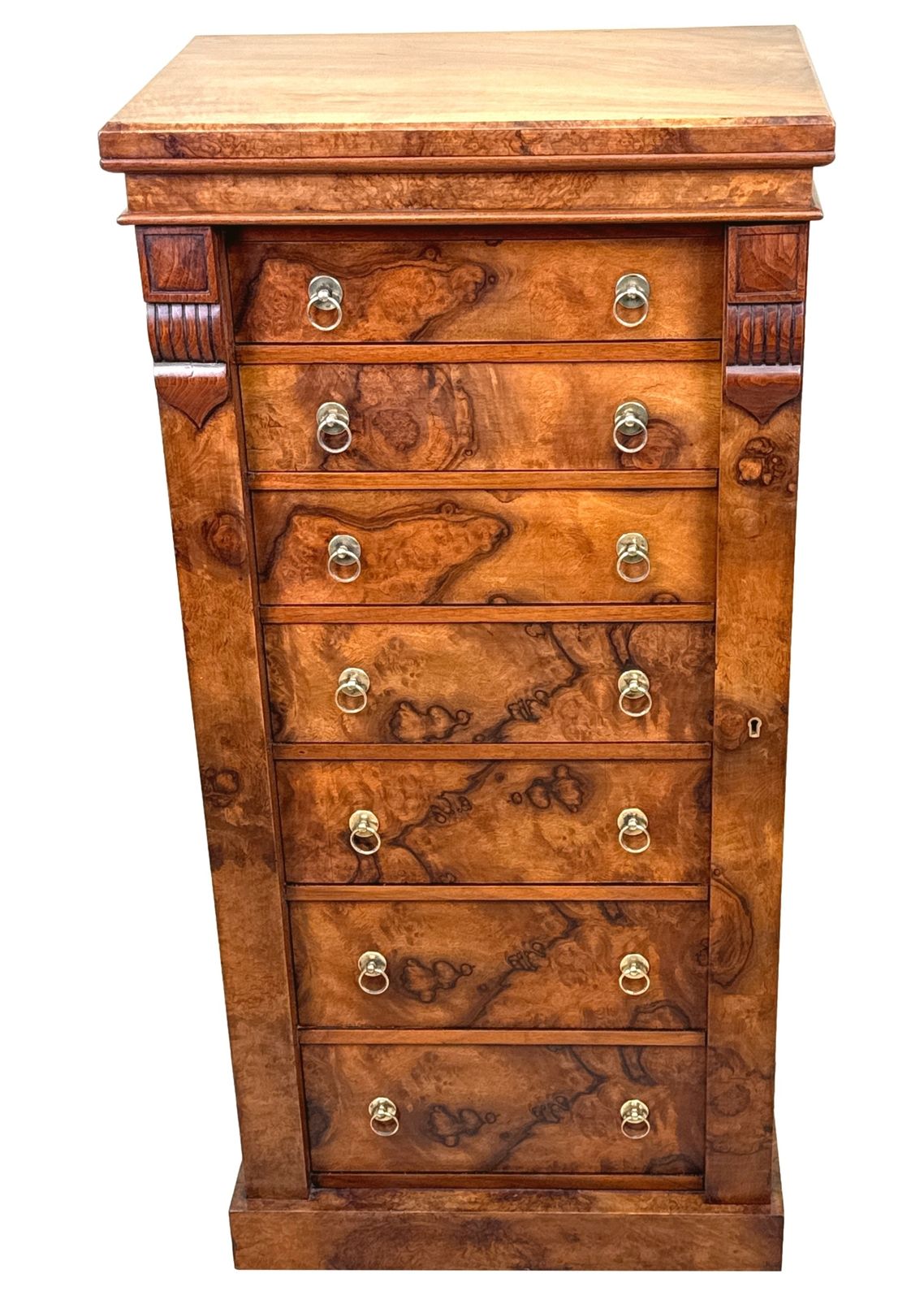 Walnut 19th Century Wellington Chest Of Drawers (England, Circa 1870) photo 4750.0