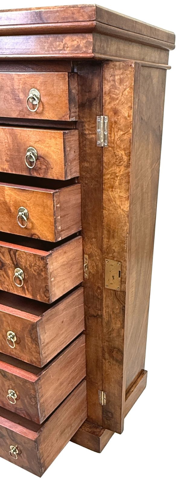 Walnut 19th Century Wellington Chest Of Drawers (England, Circa 1870) photo vinterior