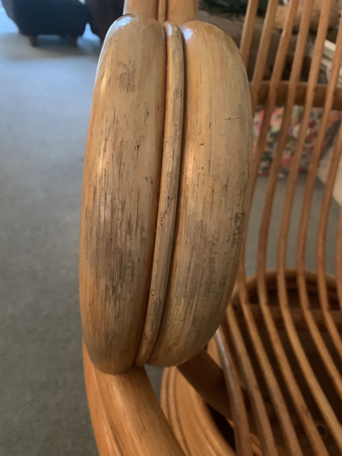Vintage Swivel Rattan Armchair photo Furniture