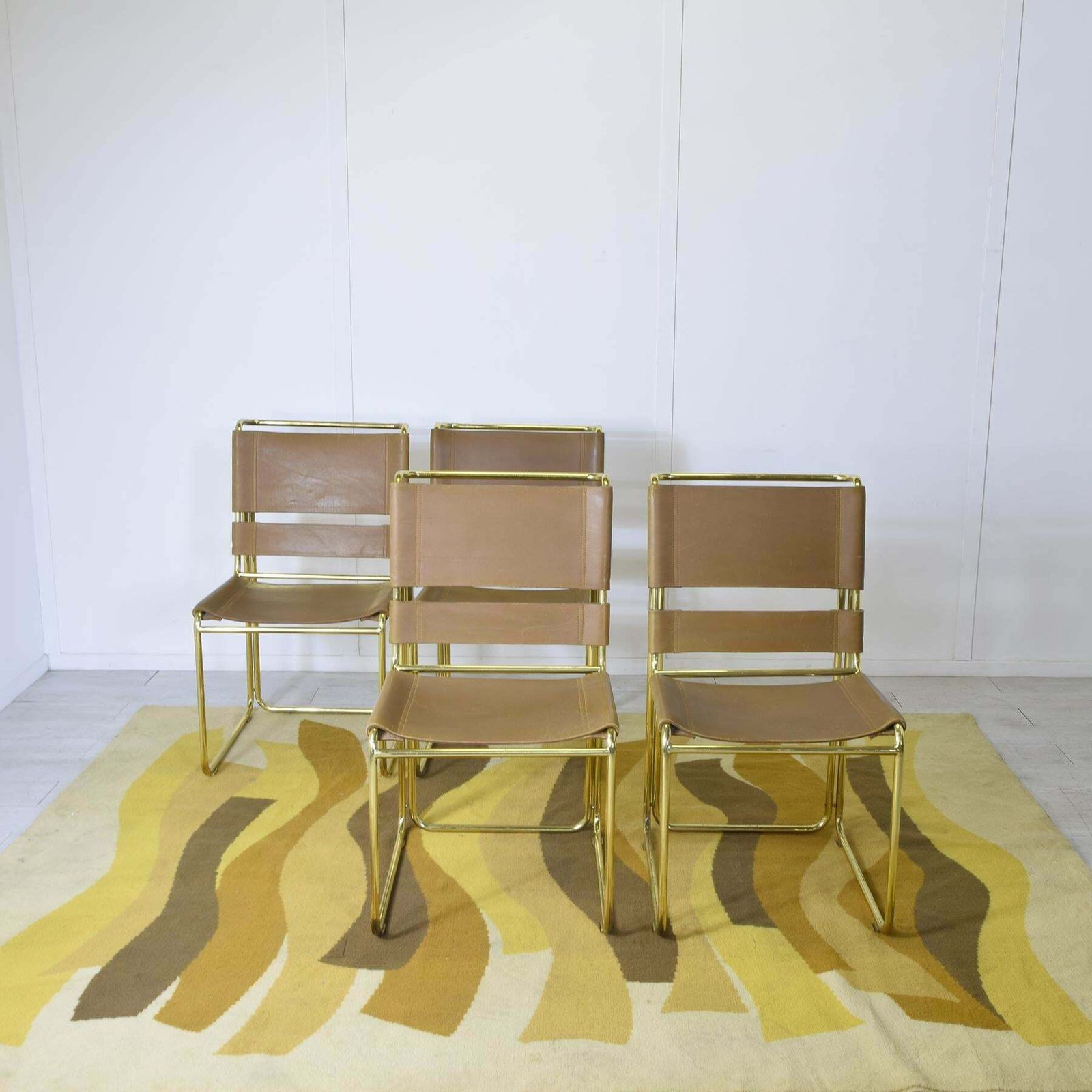 Gastone Rinaldi Set Of 4 Chairs For Rima Company 1970s photo for sale