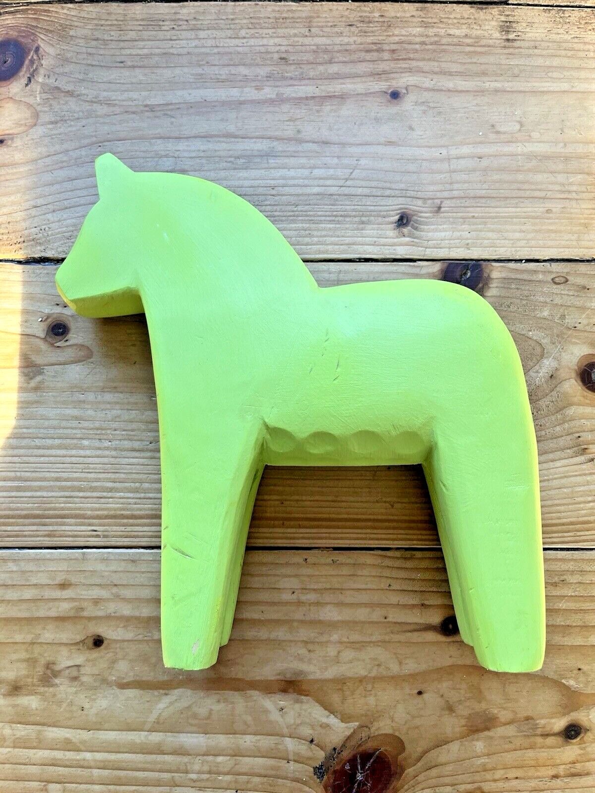 50.0 Large 27cm Vintage Swedish Lime Wooden Folk Art Dala Horse Dalahast Ikea Stolle photo