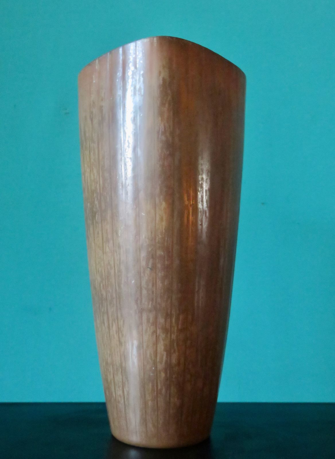 Stoneware Vase In A Range Of Browns, Taupes And Ochres By Gunnar Nylund For Rorstrand. Sweden 1960 photo furniture