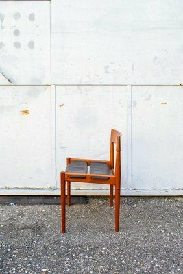 Teak And Leather Dining Chairs By P. Jeppesen For Grete Jalk, Denmark, 1959, Set Of 6 photo for sale