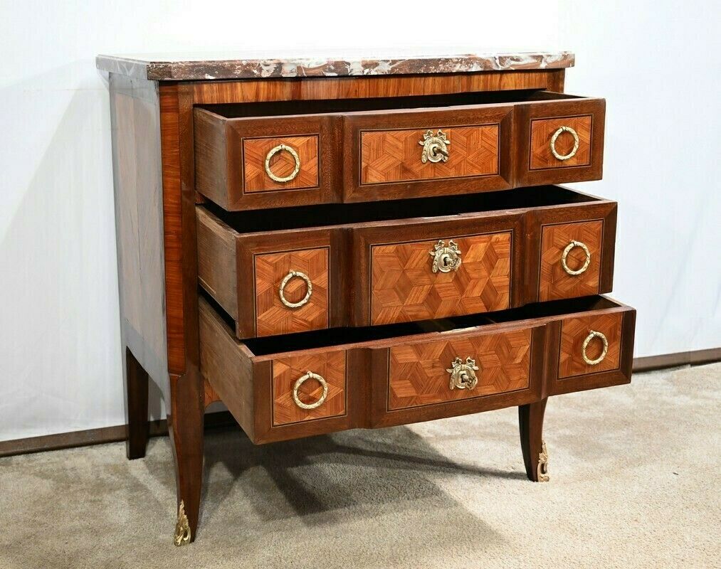 Small Chest Of Drawers In Rosewood And Mahogany  Louis XV Louis XVI Transition  2nd Part 19th Century photo 3550.00967722