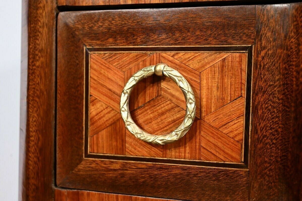 photo vinterior Small Chest Of Drawers In Rosewood And Mahogany  Louis XV Louis XVI Transition  2nd Part 19th Century