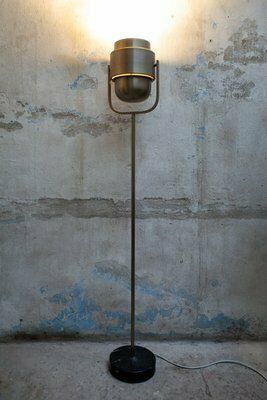 Nickel And Marble Floor Lamp By Amedeo Alberini, 1960s photo furniture