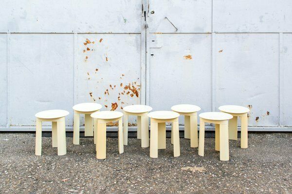 Otto Trio Stools By Olaf Von Bohr For Lineacqualba Italia, 1960s, Set Of 8
