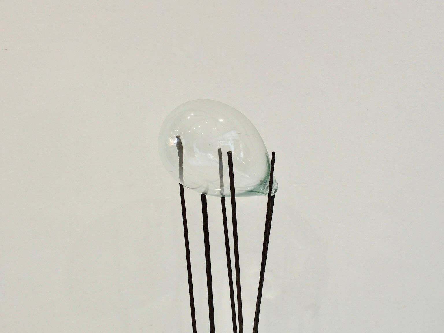 photo furniture Blown Colorless Glass And Metal Sculpture By Xavier Carrere