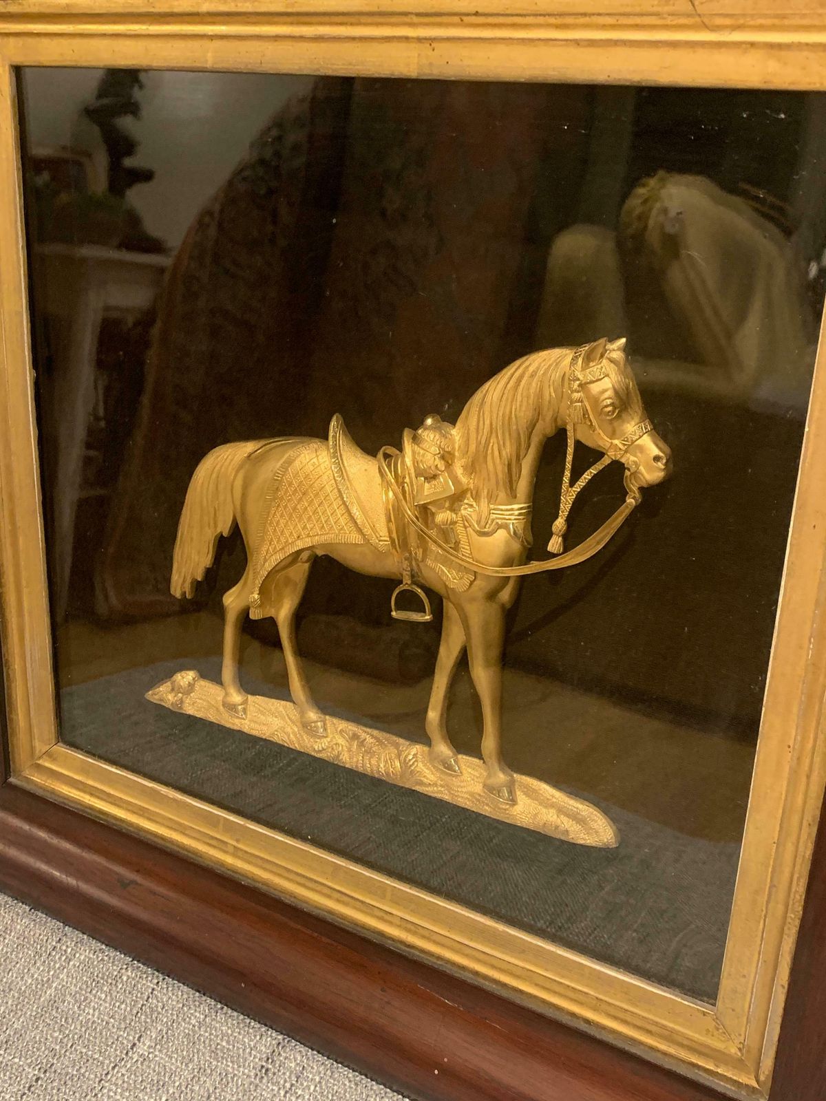 1860's Gold Plated Bronze Of The Duke Of Wellington's War Horse 'Copenhagen' photo vintage