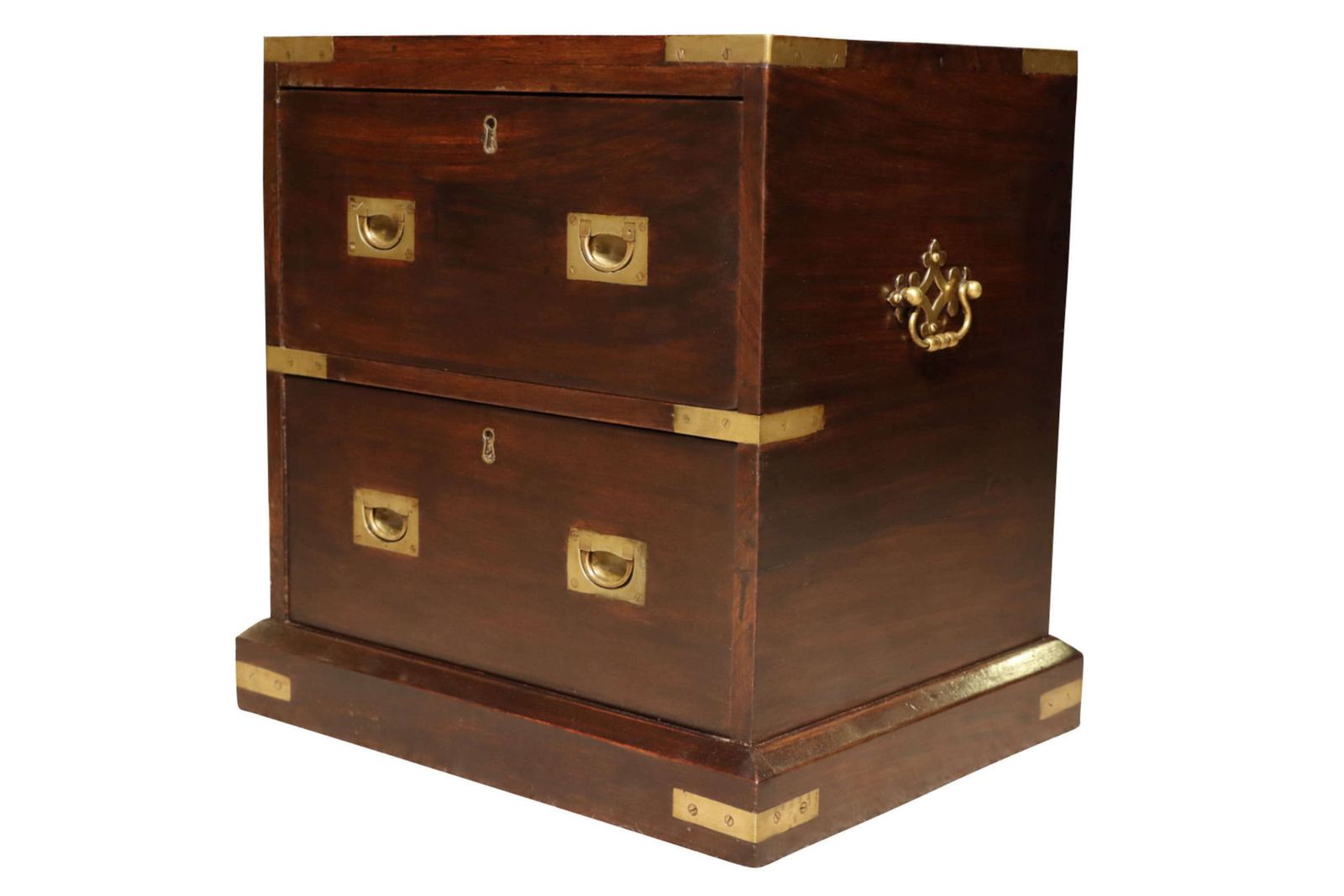19thc Anglo Chinese Rosewood Dwarf Chest photo Furniture