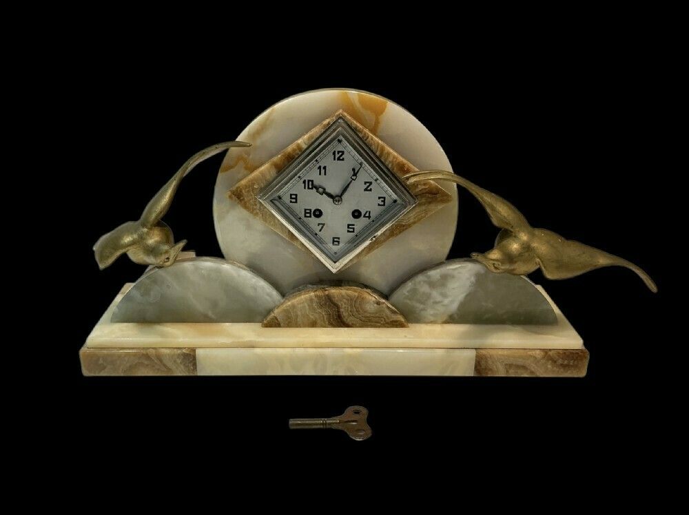Art Deco French Clock photo vintage