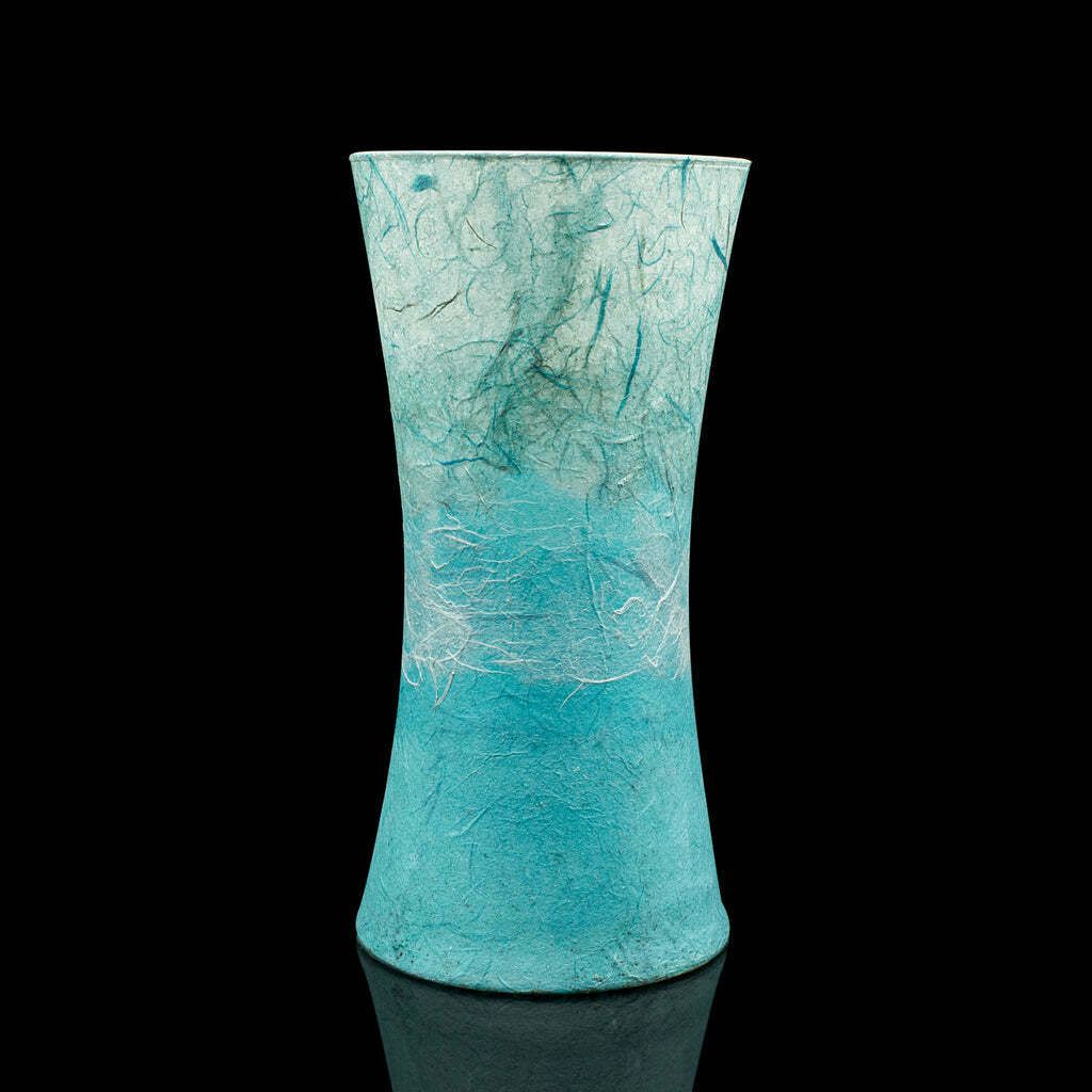 Contemporary Display Vase, English, Art Glass, Flower Sleeve, Straw Silk Finish photo 295.0