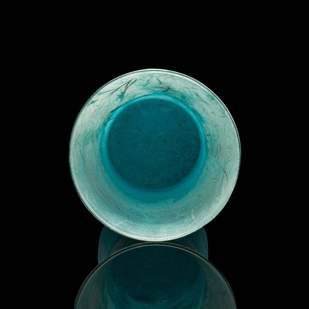 Contemporary Display Vase, English, Art Glass, Flower Sleeve, Straw Silk Finish photo buy