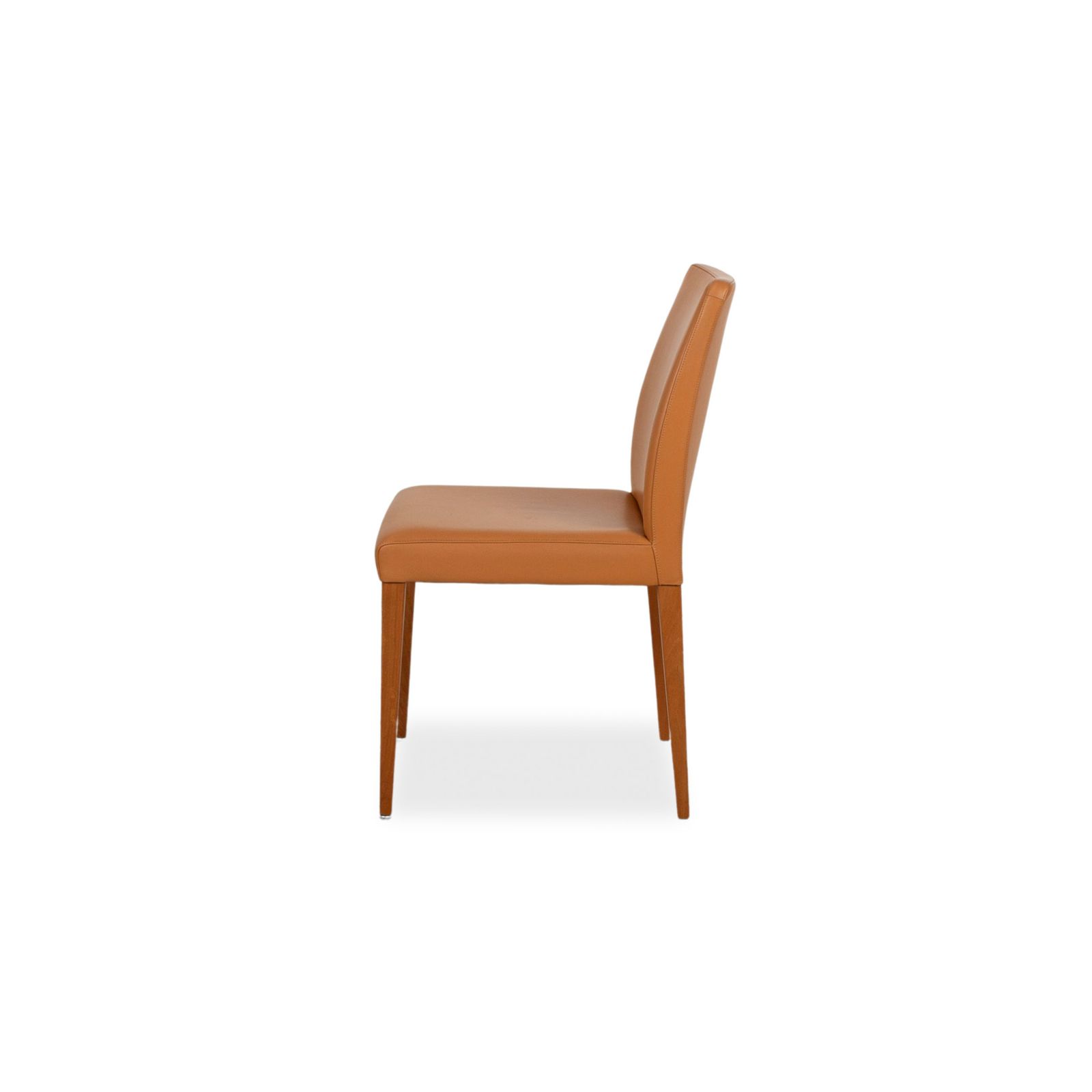 Furniture Set Of 6 Poltrona Frau Leather Chairs Orange photo