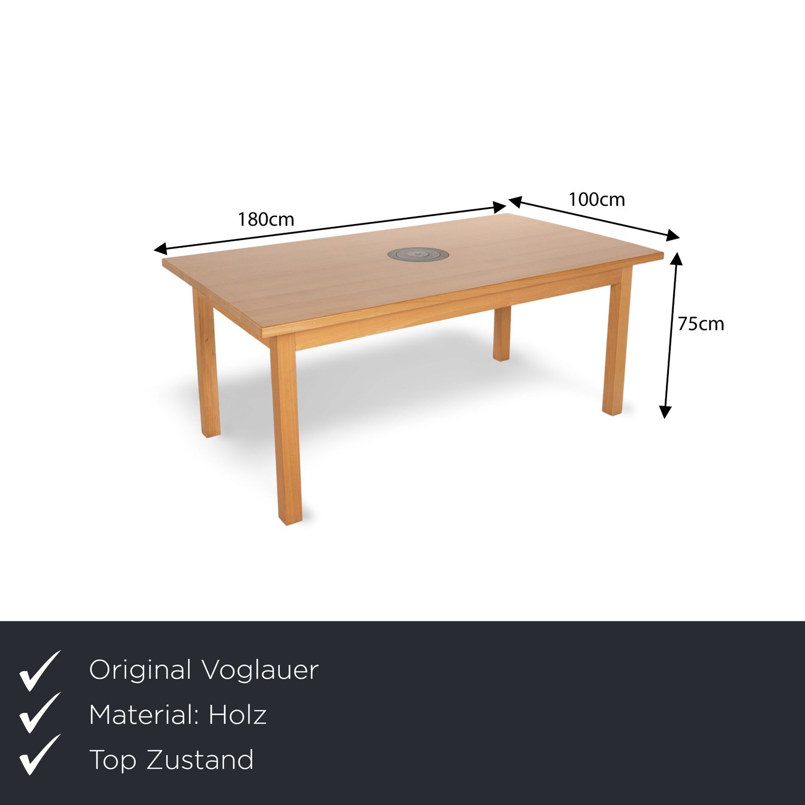 Voglauer Houten Eettafel Bruin Manuele Functie 180 x 75 x 100 cm photo furniture