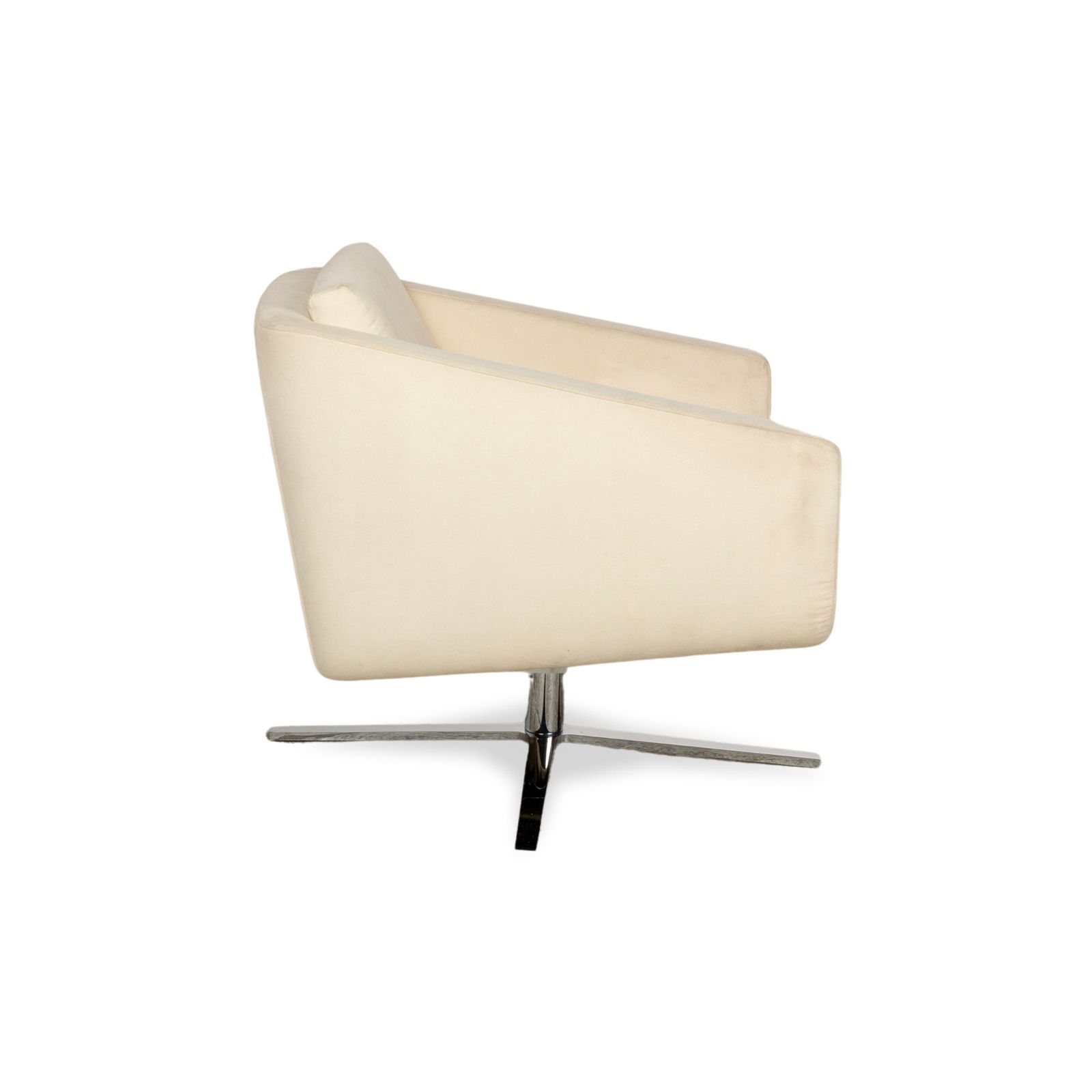 Fauteuil Fsm Pavlo en tissu, crème photo vintage