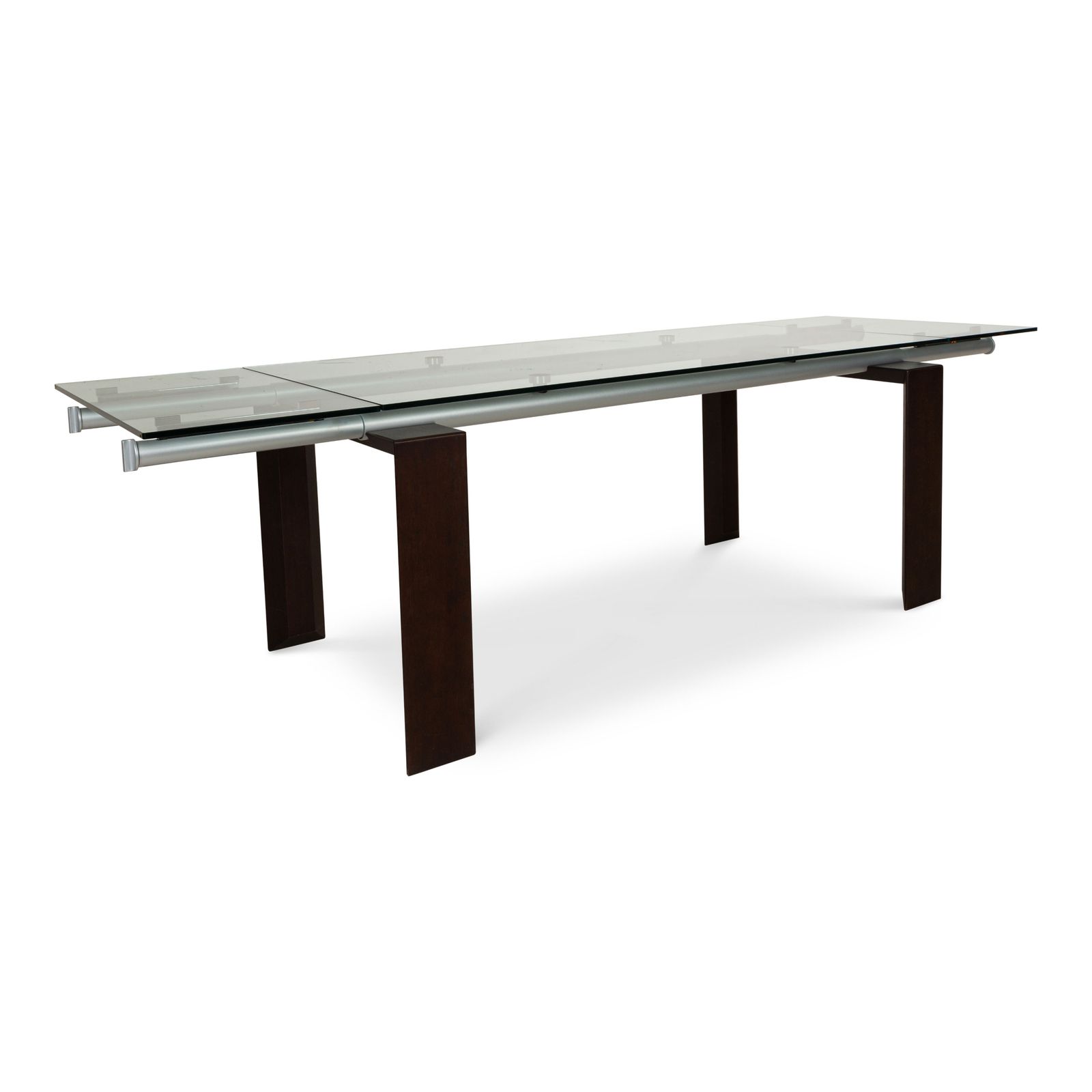 Table à manger Desalto Stilt en verre brun, extensible, 170-225 x 75 x 85 cm photo Mobilier