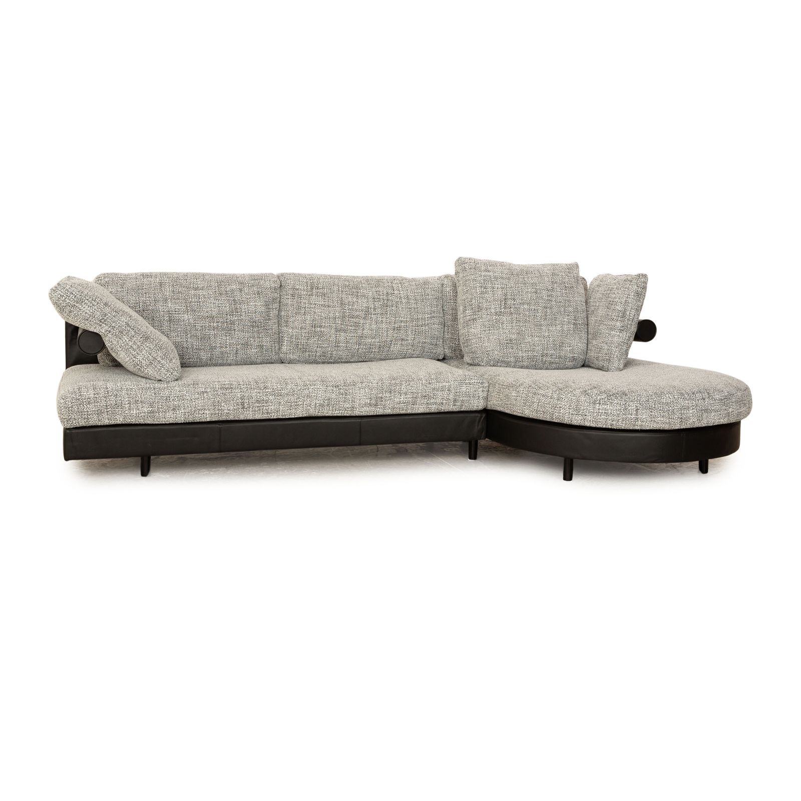 B&B Italia Sity Fabric Black Gray Corner Sofa Couch New Cover
