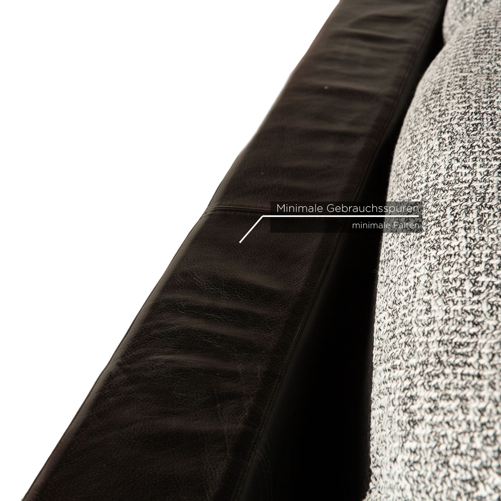 B&B Italia Sity Fabric Black Gray Corner Sofa Couch New Cover photo Furniture