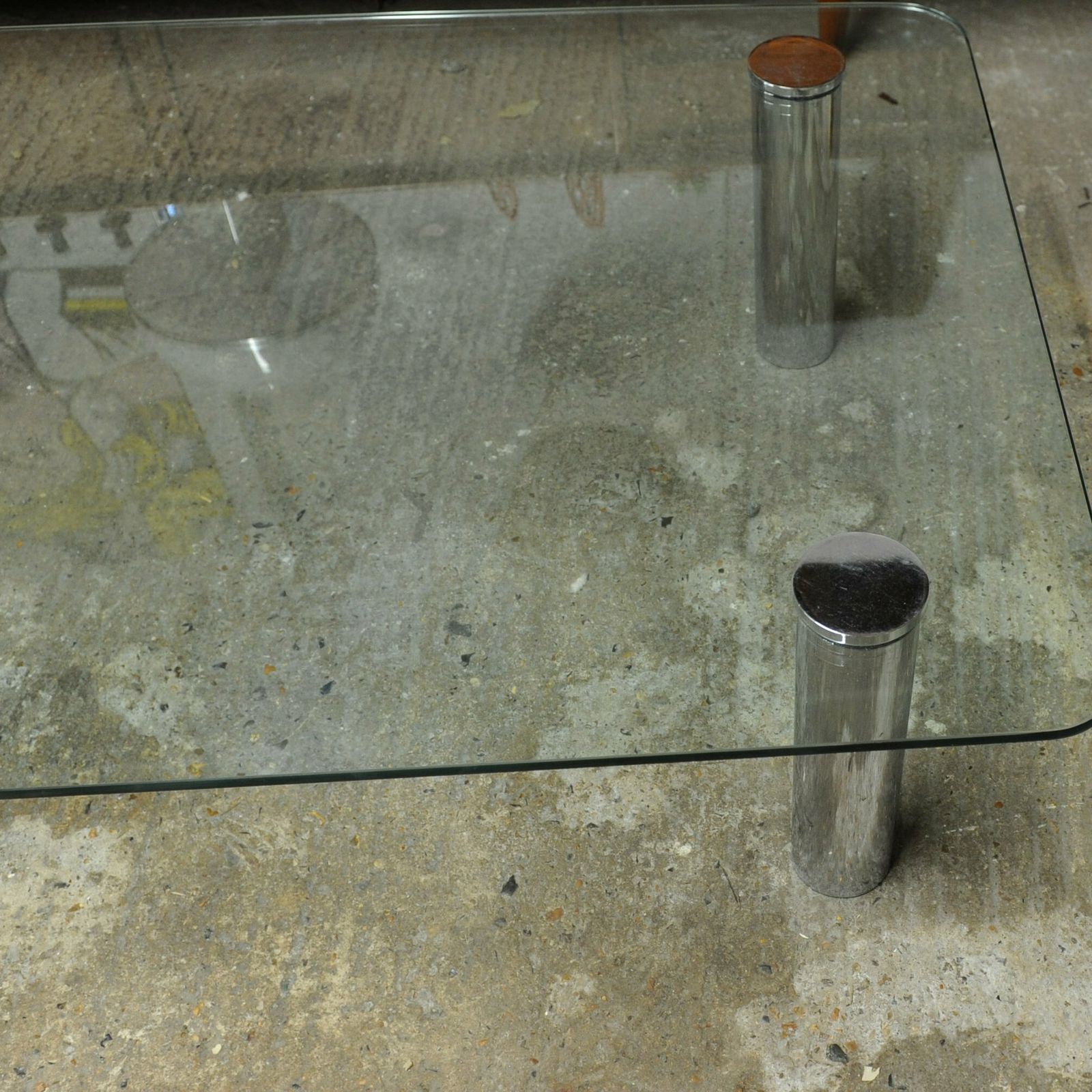Large Glass And Chrome Coffee Table By Marco Zanuso For Zanotta, Italy, 1960s photo Furniture