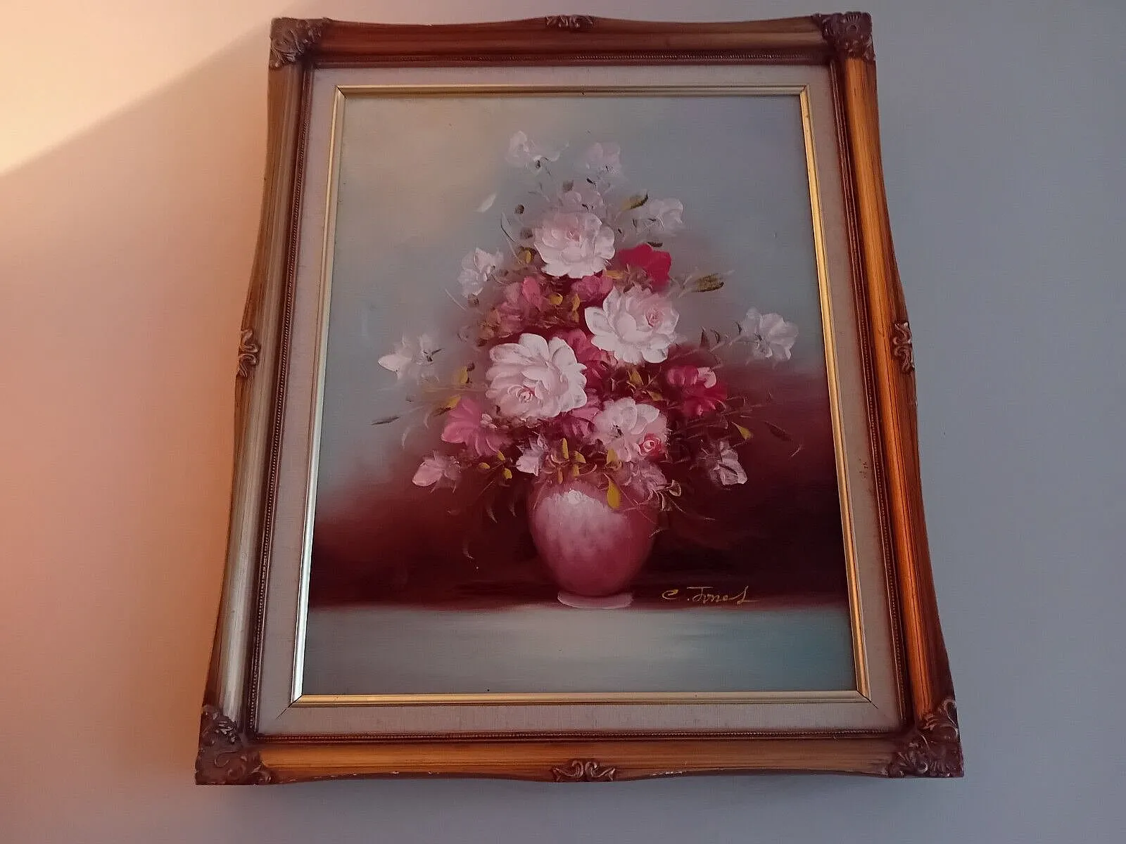 Beautiful  Original Oil On Canvas By C Jones