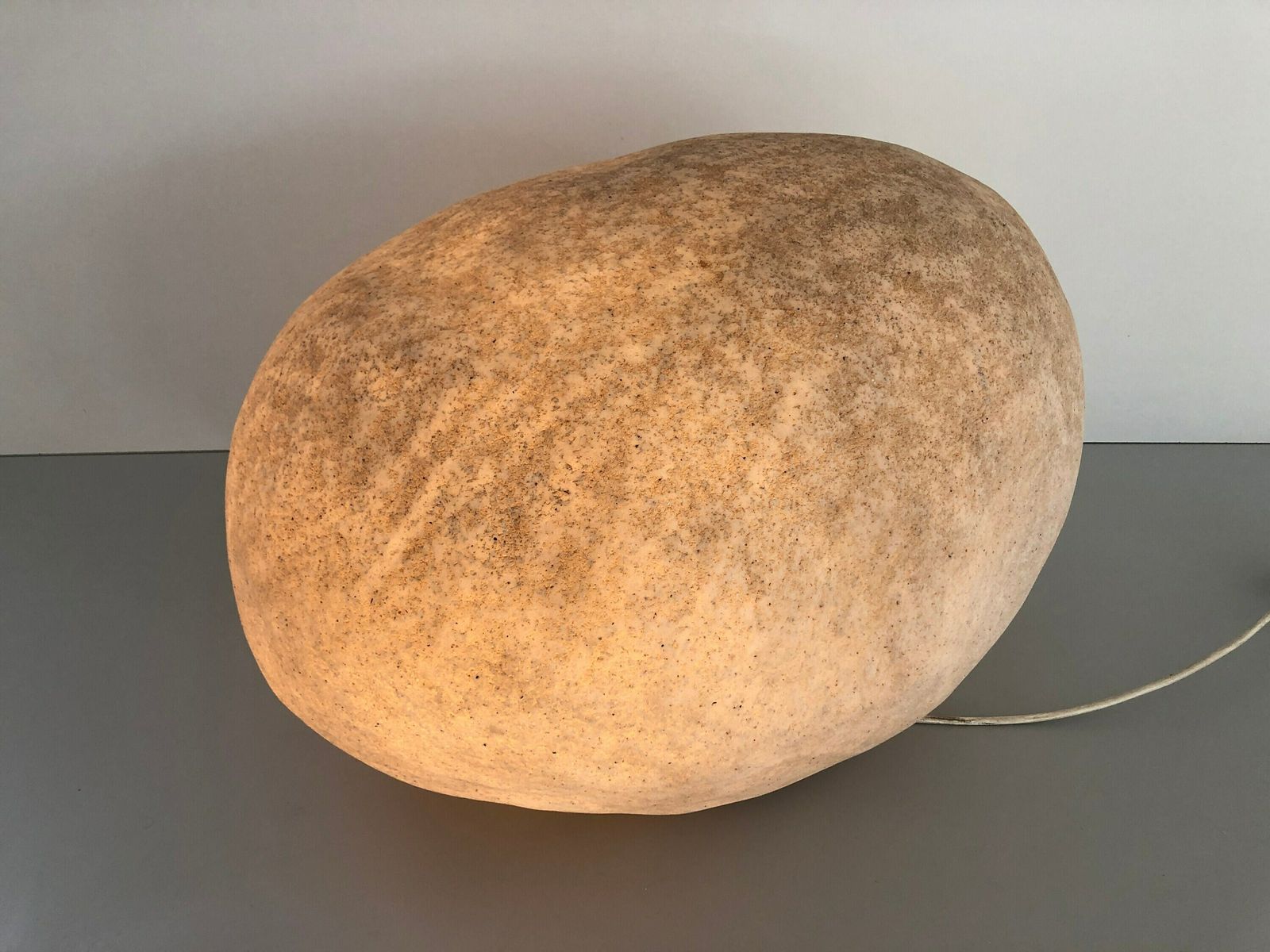 Fiberglass Xxl Table Lamp In Stone Form By Falkenberg, 1980s, Germany photo Lighting
