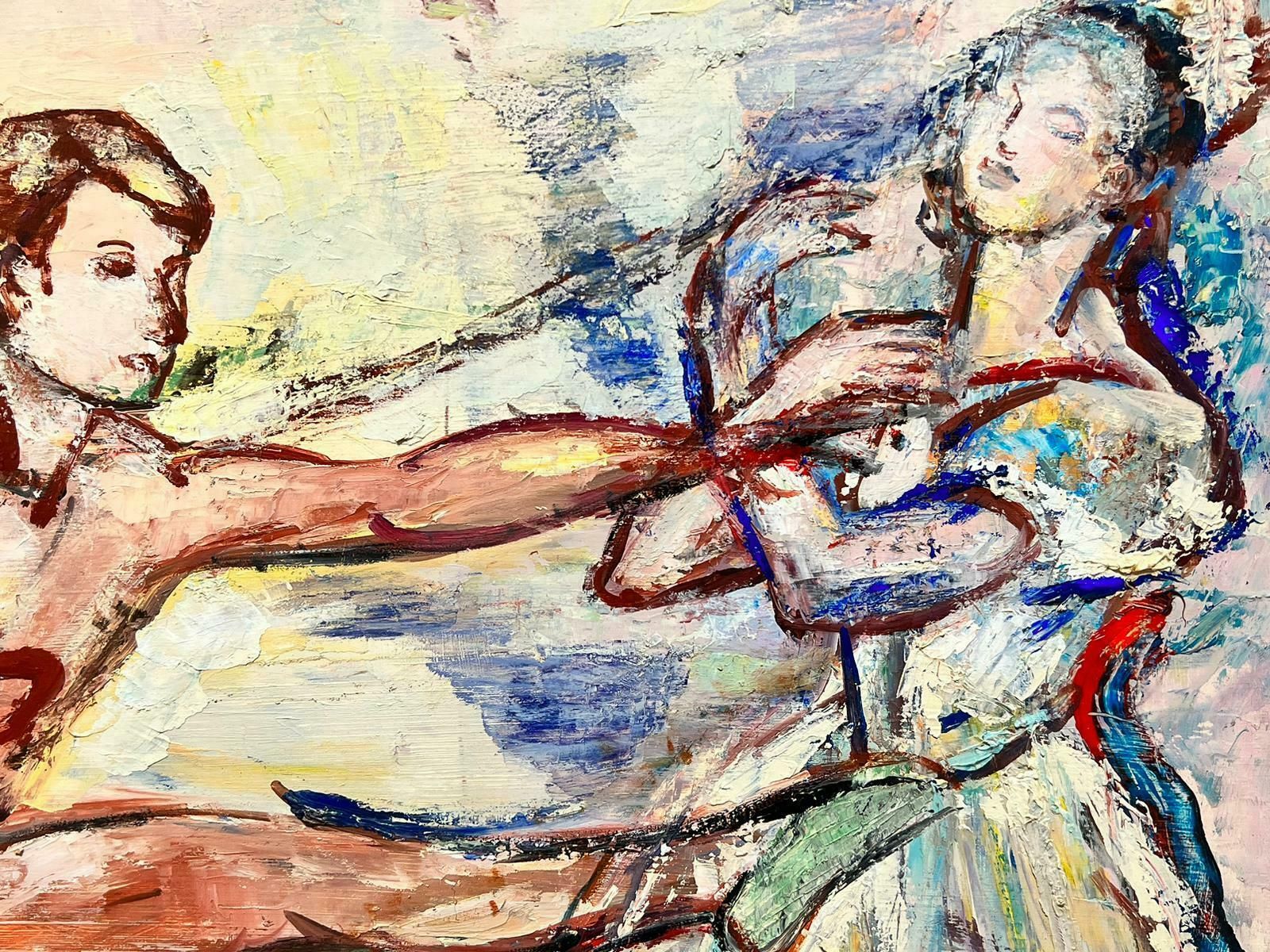 Maria Tort Xirauthe Ballerina Lesson Large Spanish Modernist Original Oil Painting photo Art