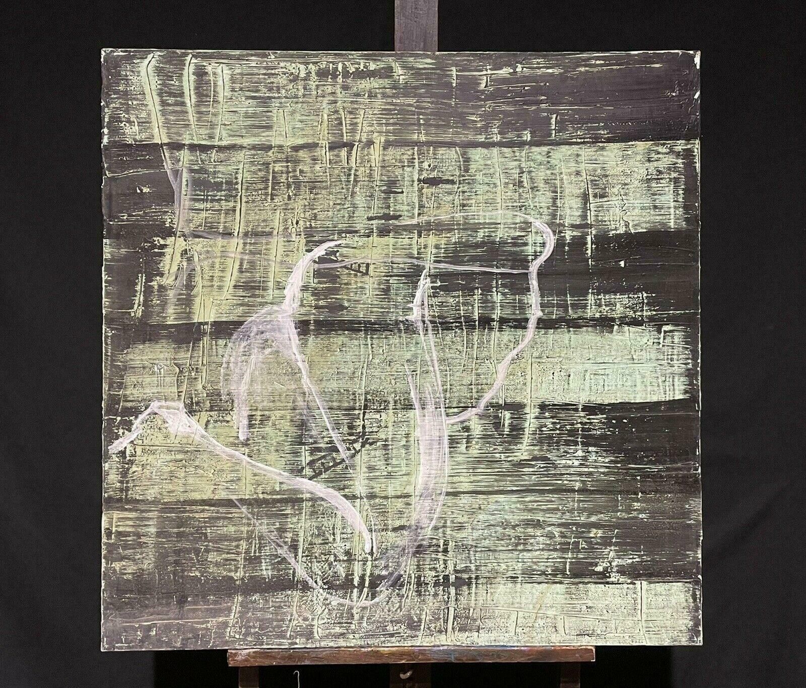 Unknownhuge French Abstract Expressionist Painting   1970's/80's Period photo furniture