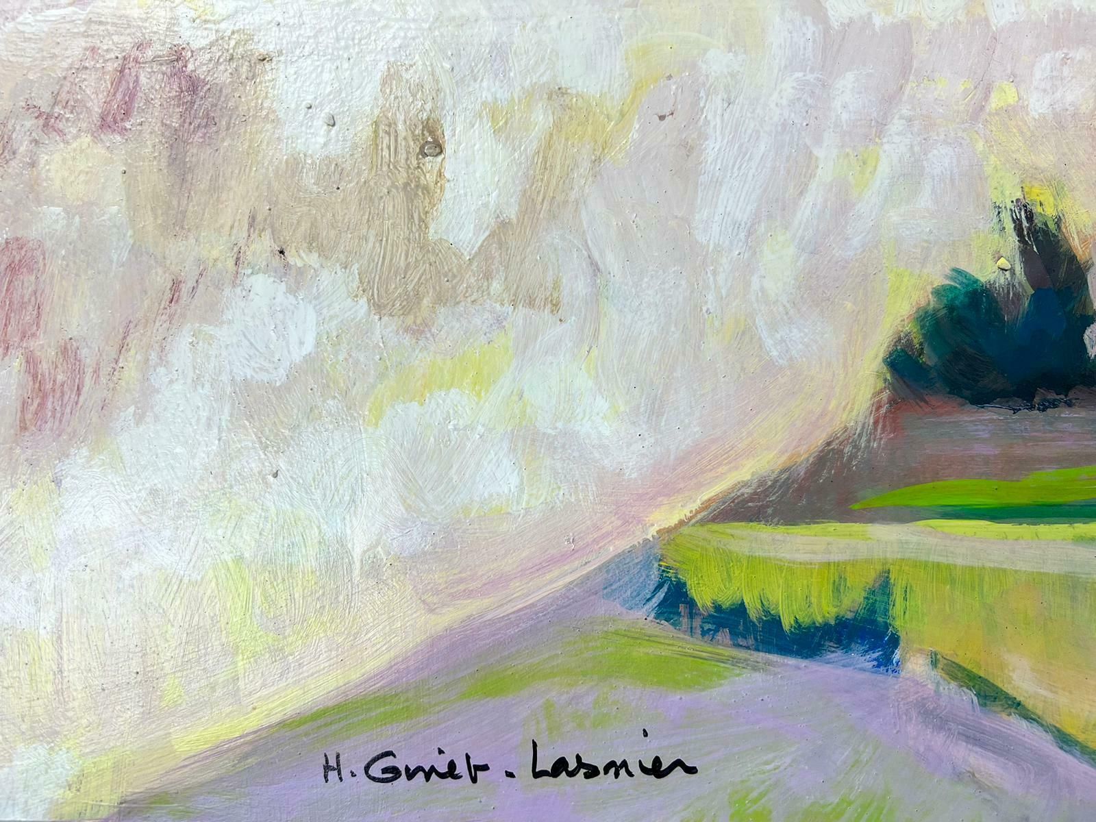 Huguette Ginet Lasnier Lavender Fields Provence Original French Modernist Contemporary Paintingc. 2000's photo 914.0