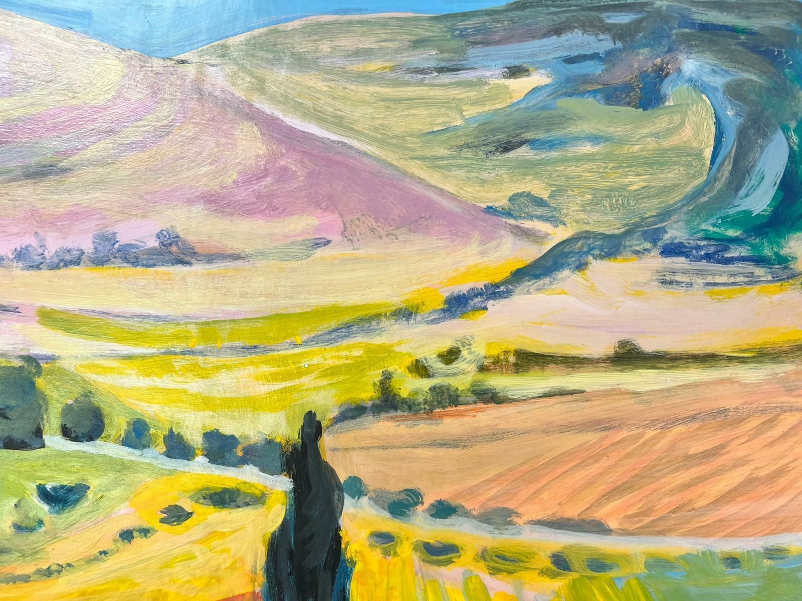 Huguette Ginet Lasnier Golden Fields In Provence French Post Impressionist Signed Oil C. 2000's photo vinterior