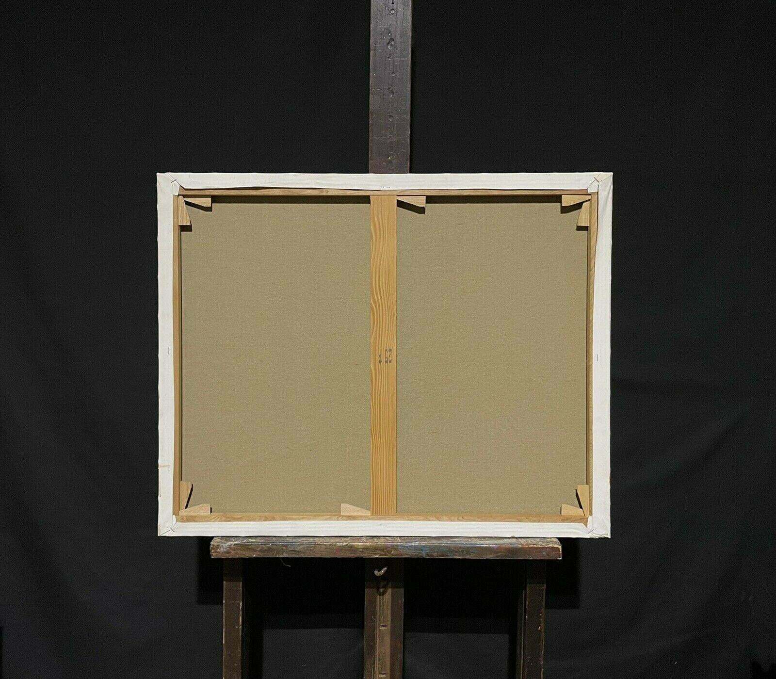 French Schoolfrench Contemporary Abstract Painting Gold Highlights Expressionist Composition photo 612.0