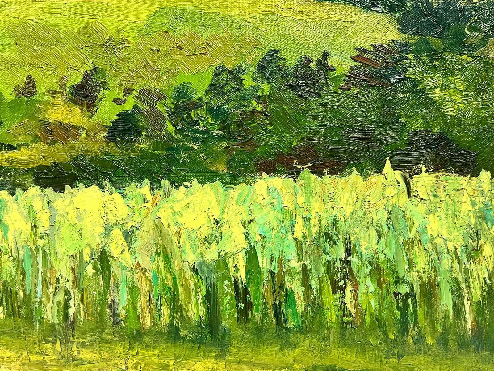 Josine Vignonbrooding Atmospheric Green Landscape Huge 1960s French Post Impressionist Oil1960's photo buy
