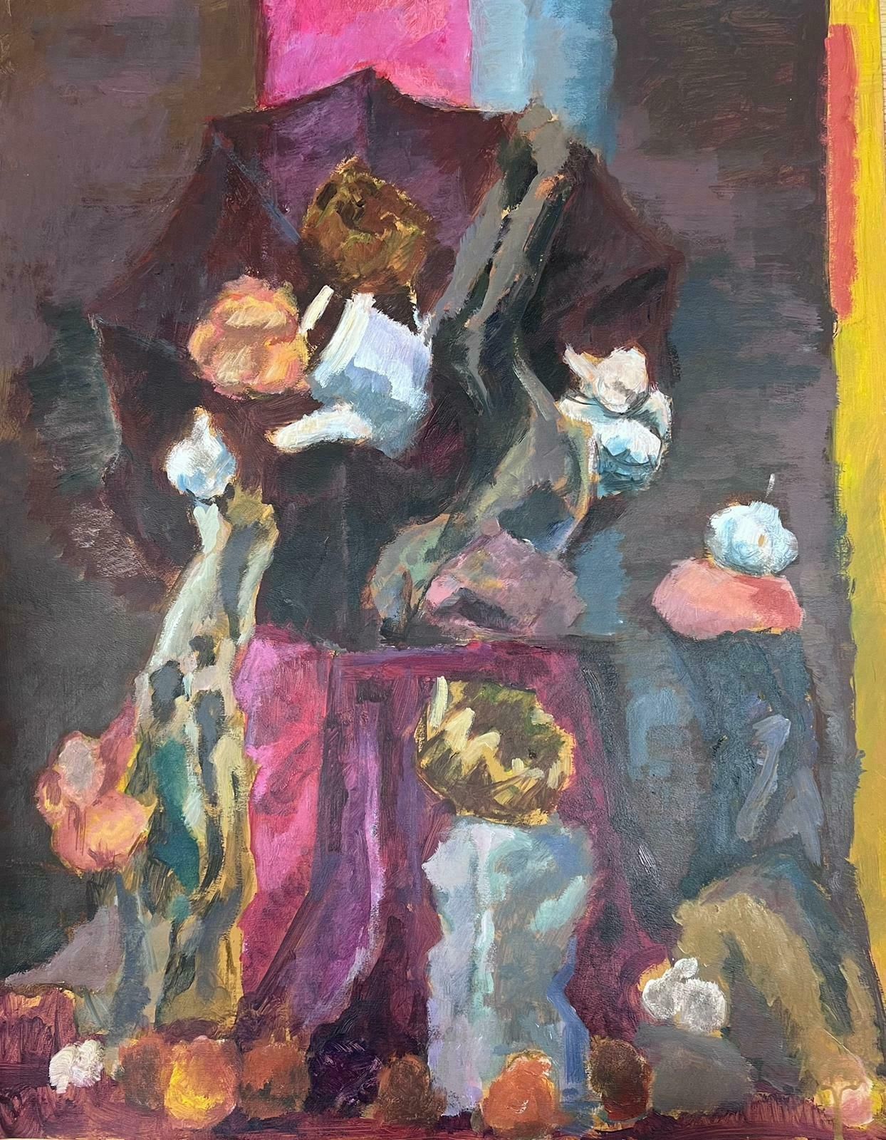 Guy Nicod French 20th Century Modernist Painting Interior Objects Purple Colours photo 1020.0