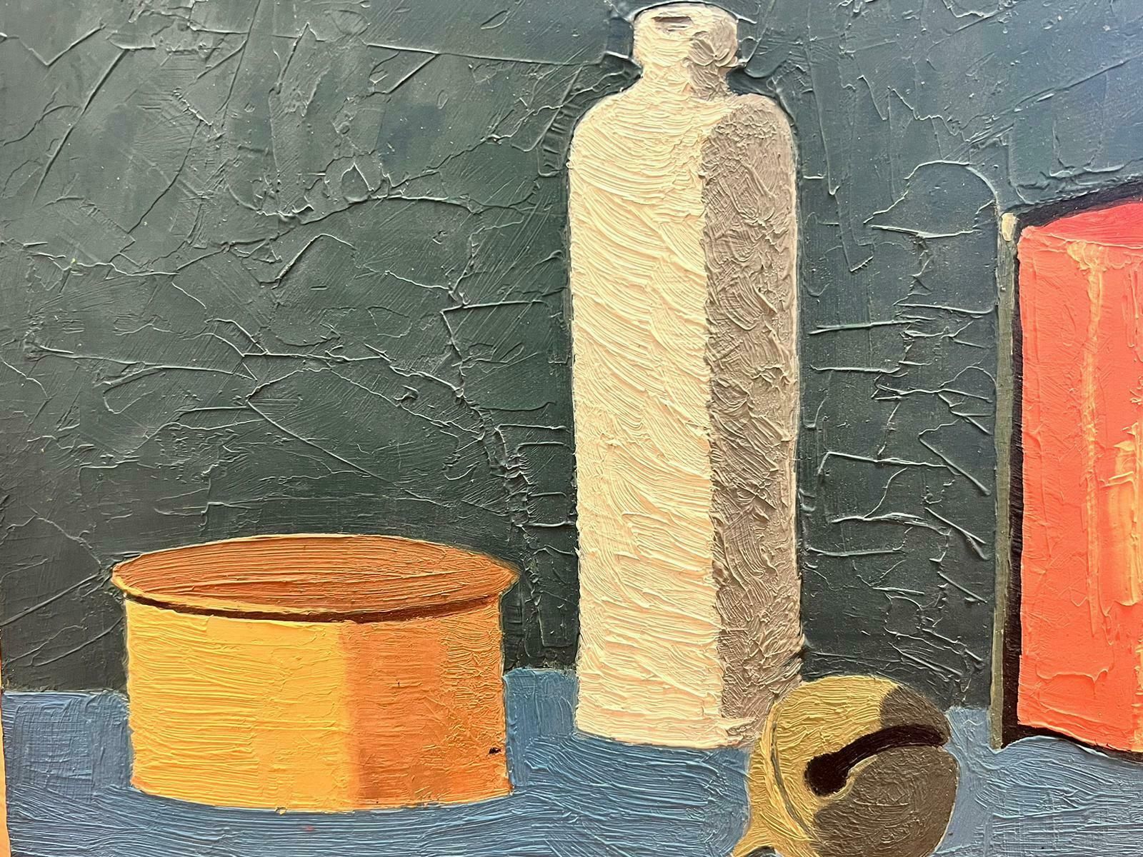 Pierre Georgeot1940’s French Tonal Abstract Signed Oil Still Life Objects Superb Quality photo for sale