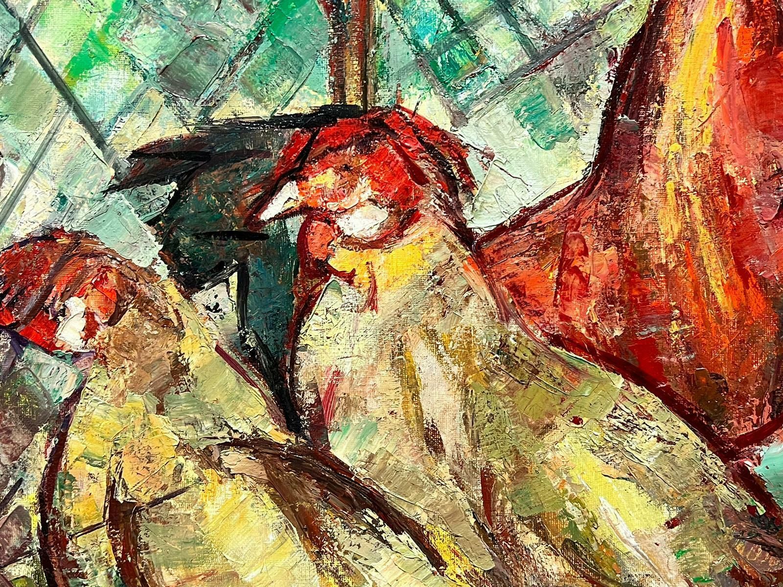 Maria Tort Xirauchickens In A Coop Large Modernist Signed European Painting, Framed photo buy