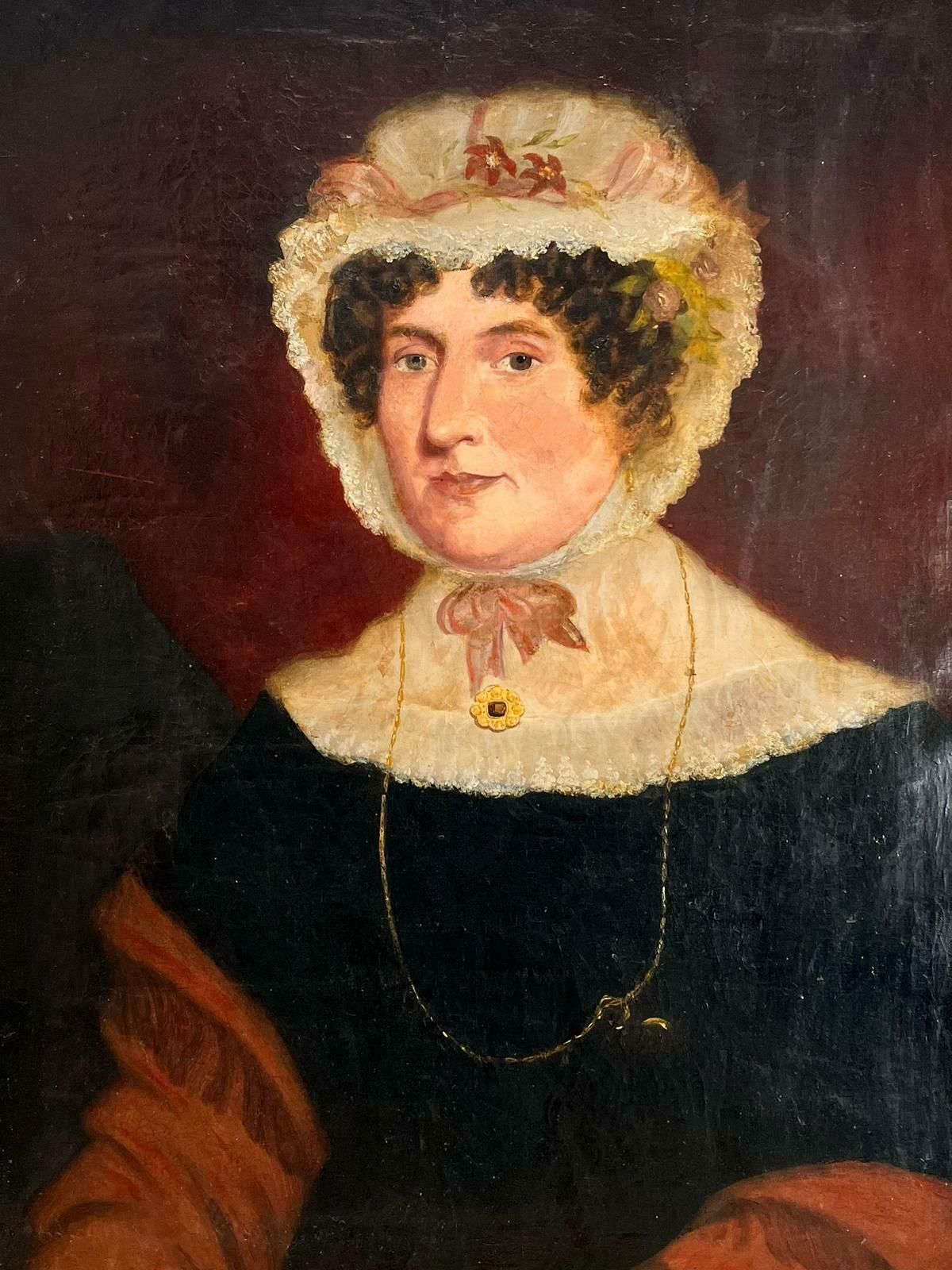 19th Century English School1870’s Victorian English Portrait Of Country House Lady Large Oil On Canvas1870’s photo furniture
