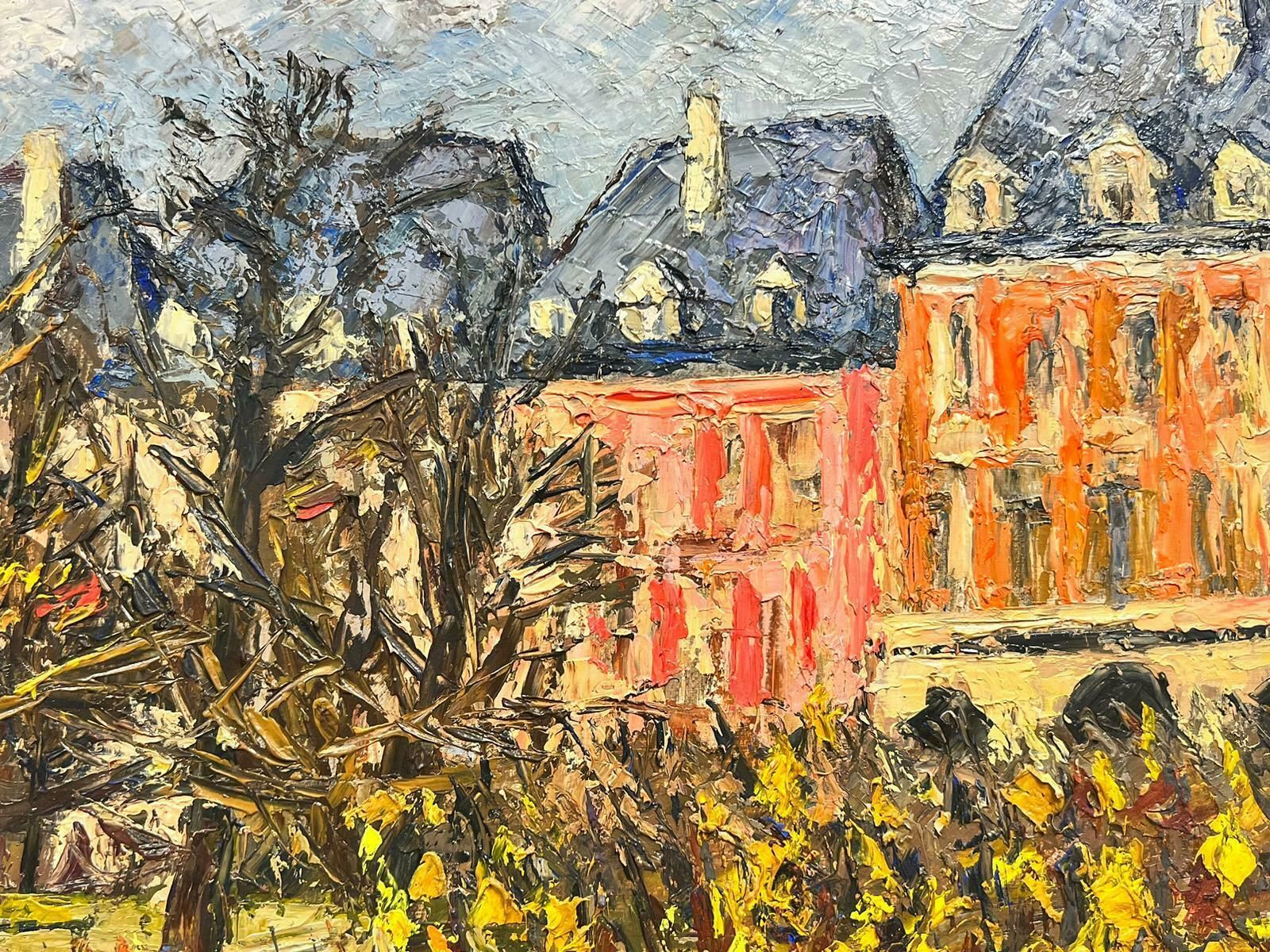 Josine Vignonla Place Des Vosges Paris Gardens 1960’s French Post Impressionist Signed Oil1960's photo 2499.0
