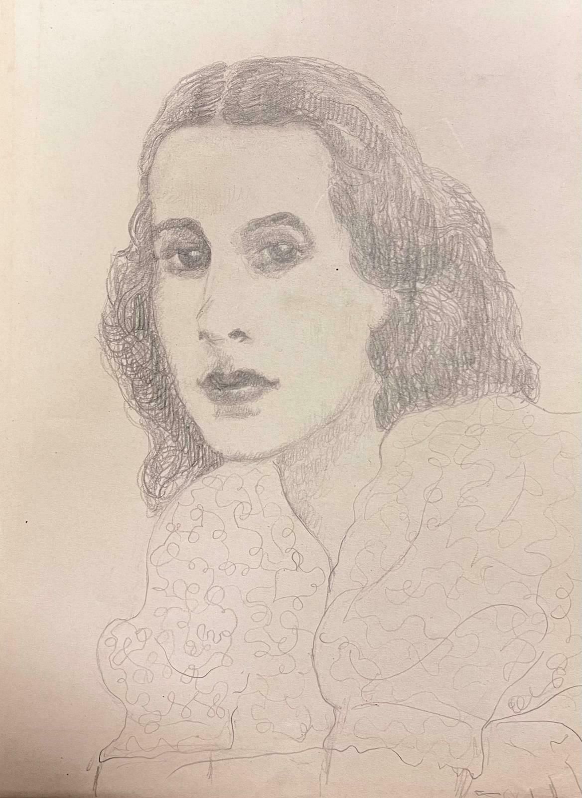 Marjorie Schiele (1913 2008)Elegant Portrait Of Young Lady Paris School Mid 20th Century Listed Artist photo for sale