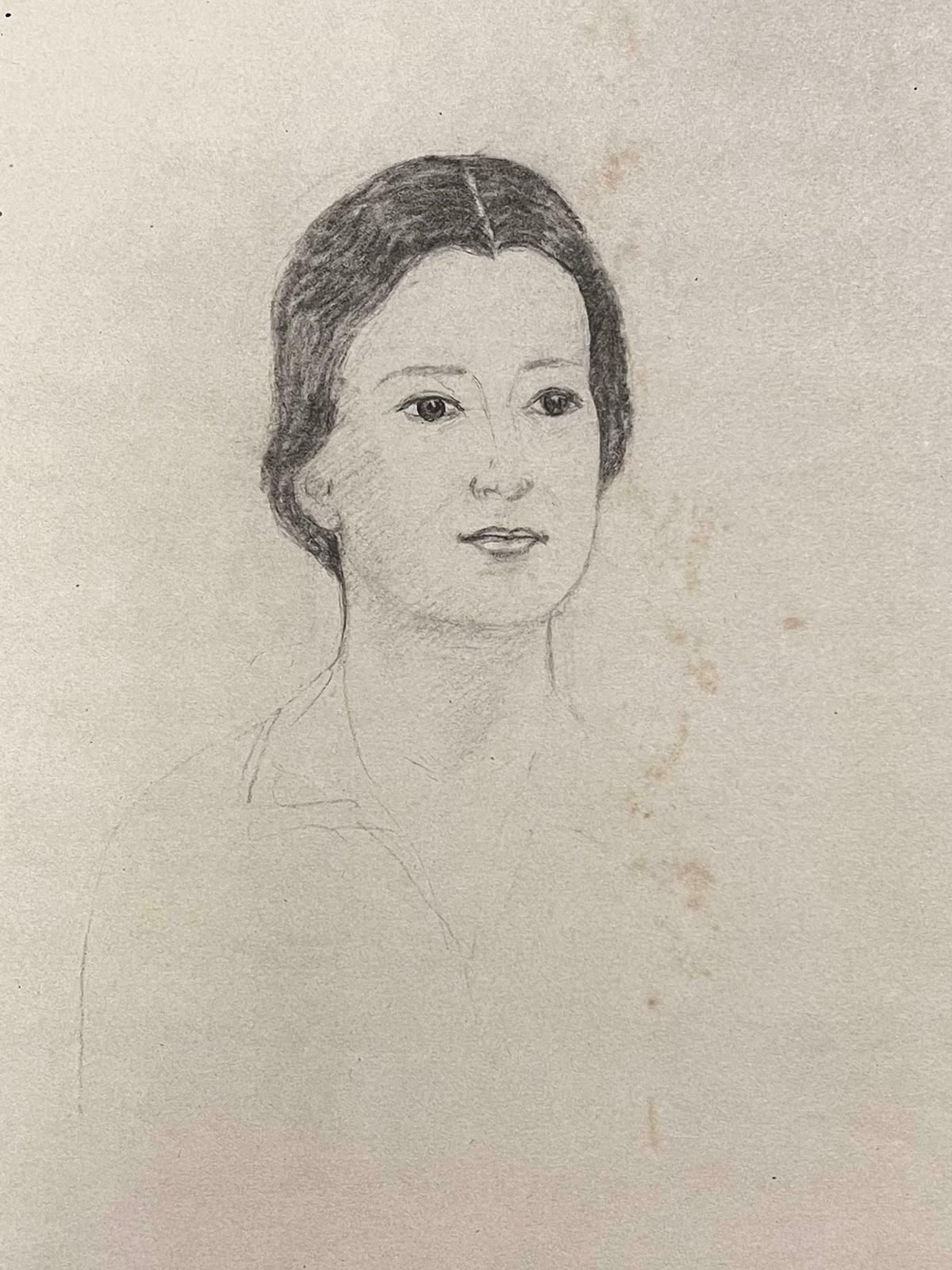 Marjorie Schiele (1913 2008)Elegant Portrait Of Young Lady Paris School Mid 20th Century Listed Artist photo for sale