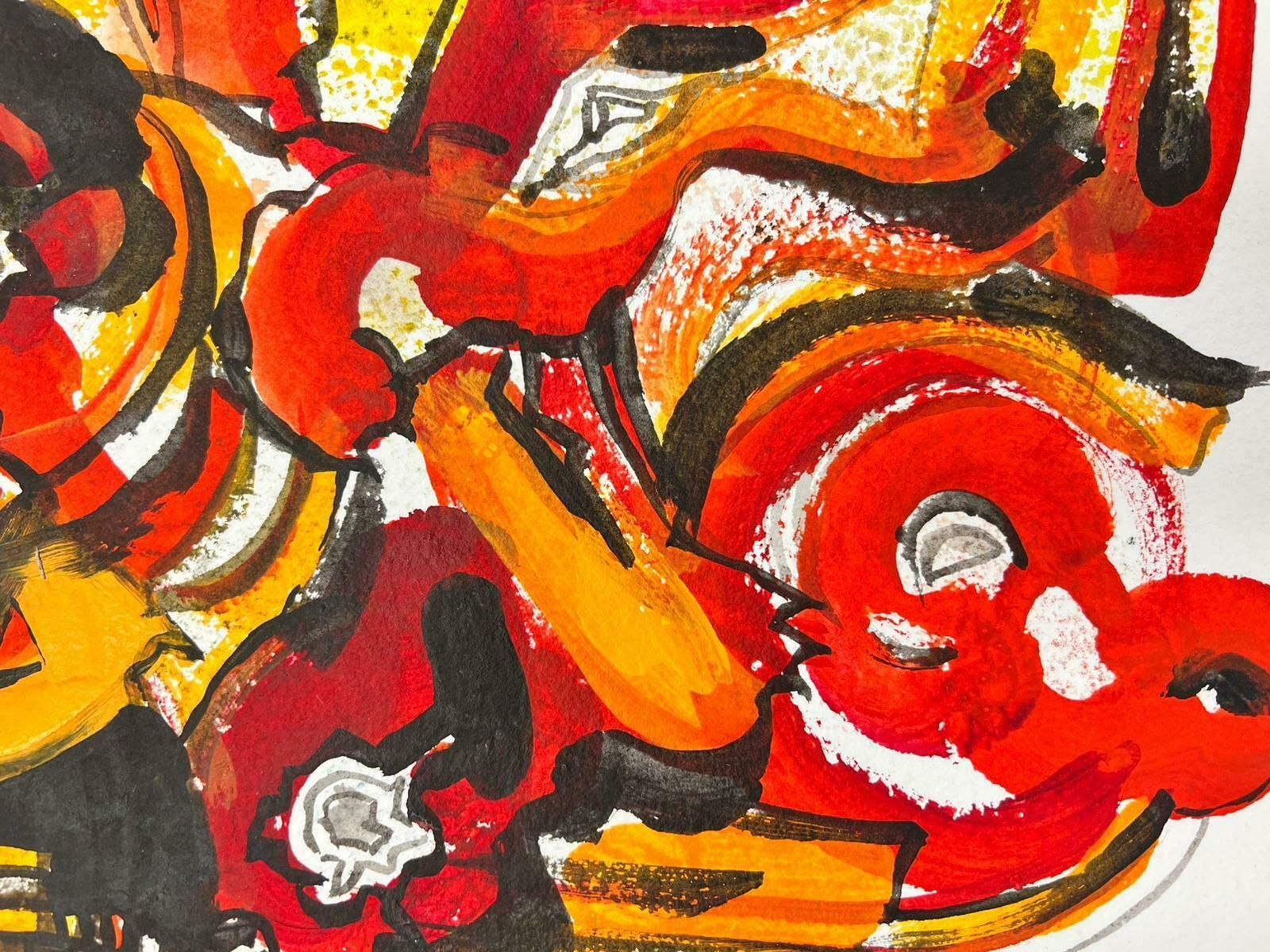 Jacques Coulais (1955 2011)french Expressionist Abstract Original Painting Artists Studio Provenance photo furniture