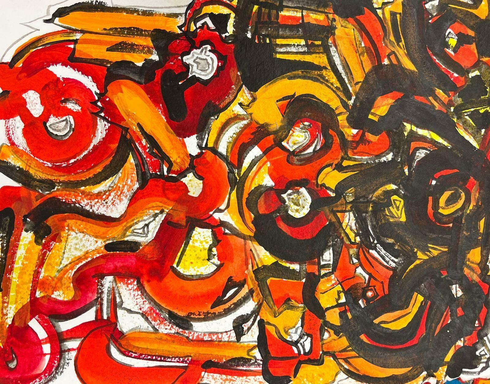 Jacques Coulais (1955 2011)french Expressionist Abstract Original Painting Artists Studio Provenance photo 505.0