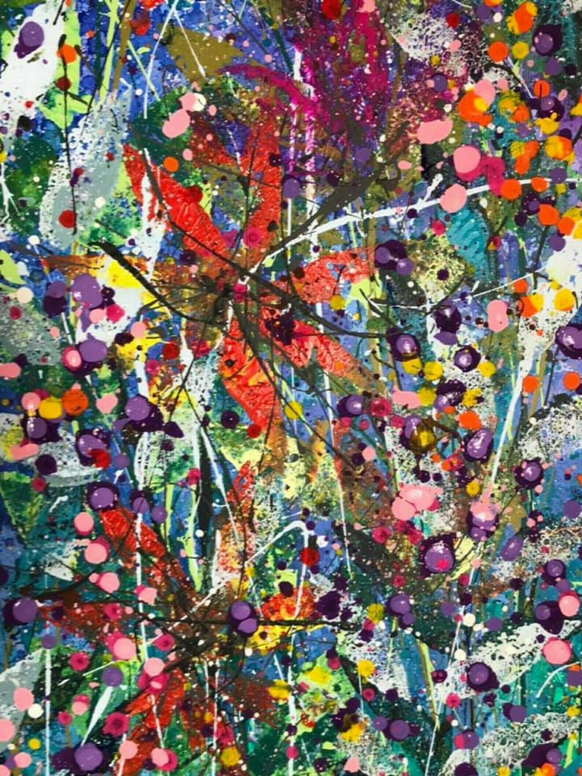 Zhara, Extra Large Hand Painted Original Art Work On A Deep Edge Quality Canvas 150cm X 120cm photo furniture