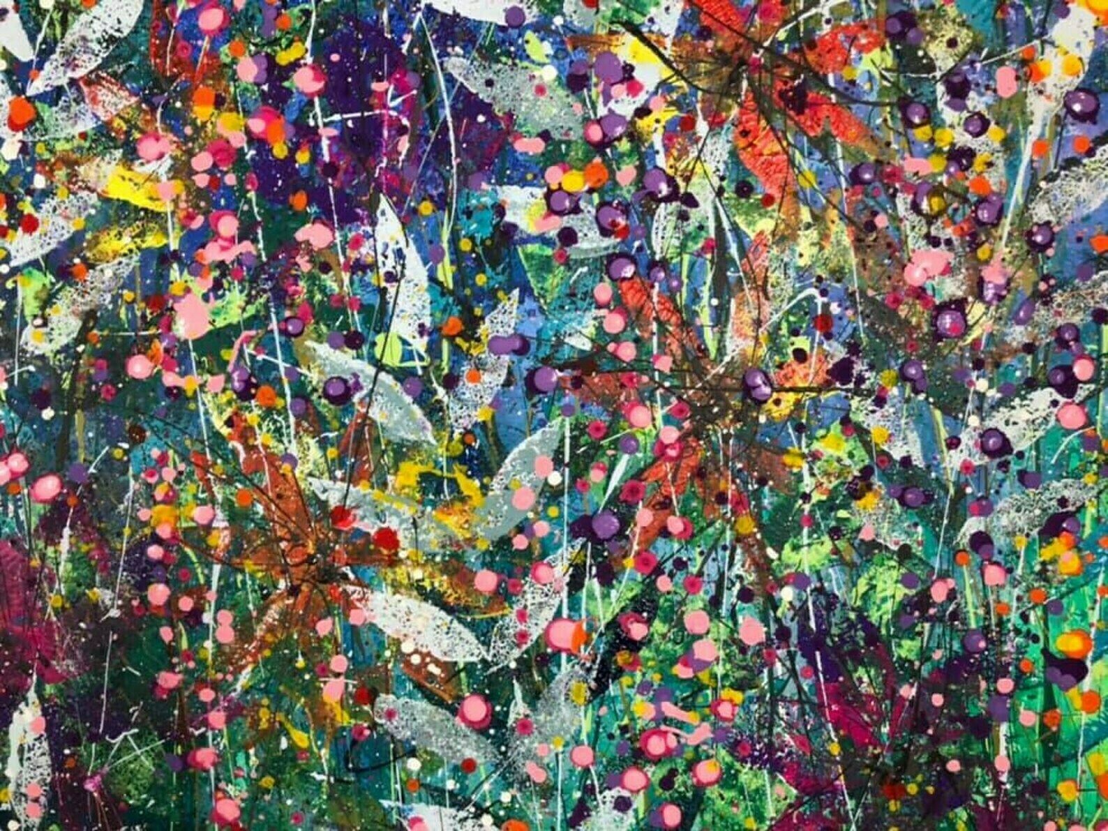 Zhara, Extra Large Hand Painted Original Art Work On A Deep Edge Quality Canvas 150cm X 120cm photo vintage