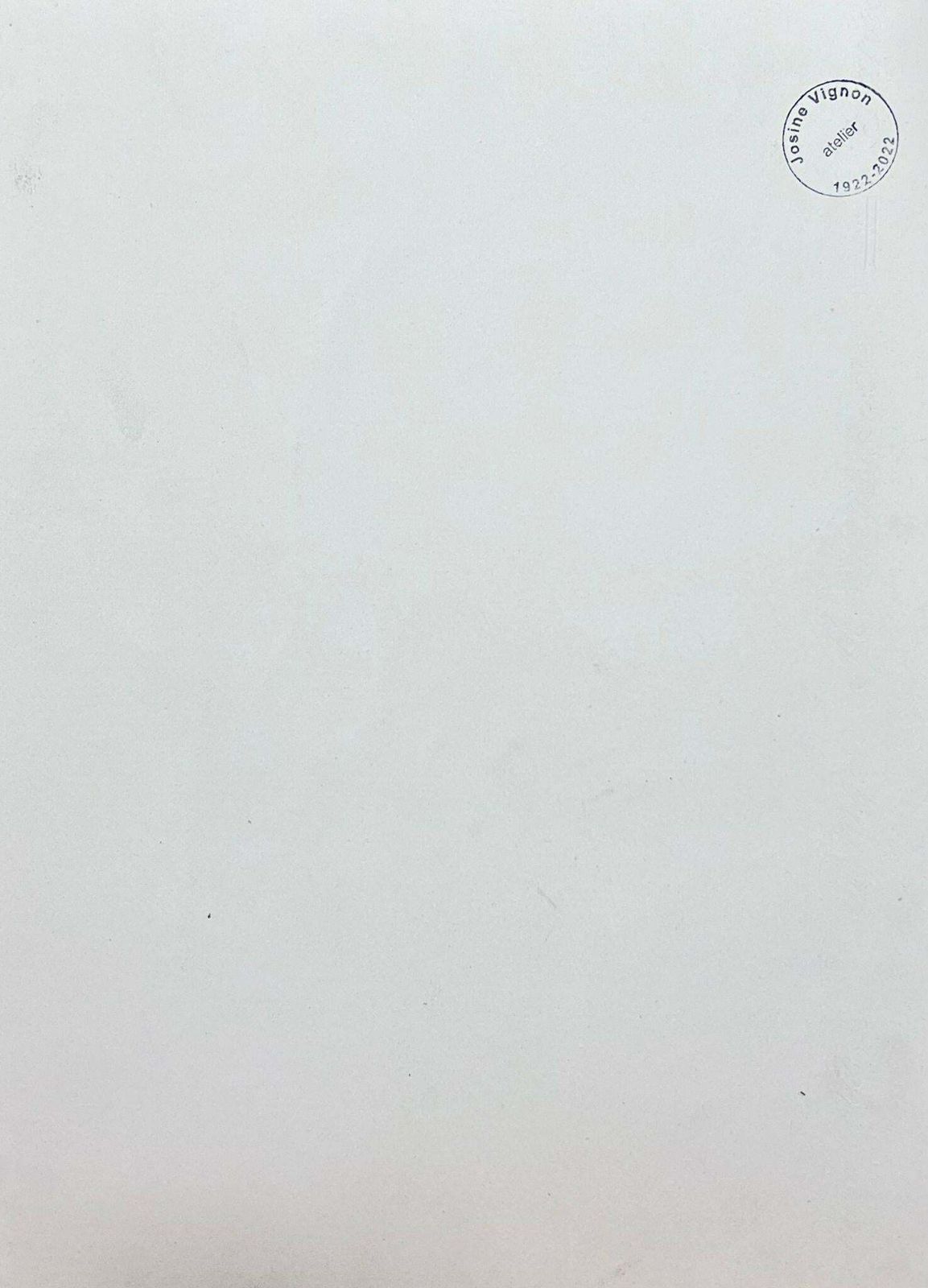 Josine Vignonmid Century French Illustration Yellow Pink Flower Watercolour Sketch1950s photo for sale