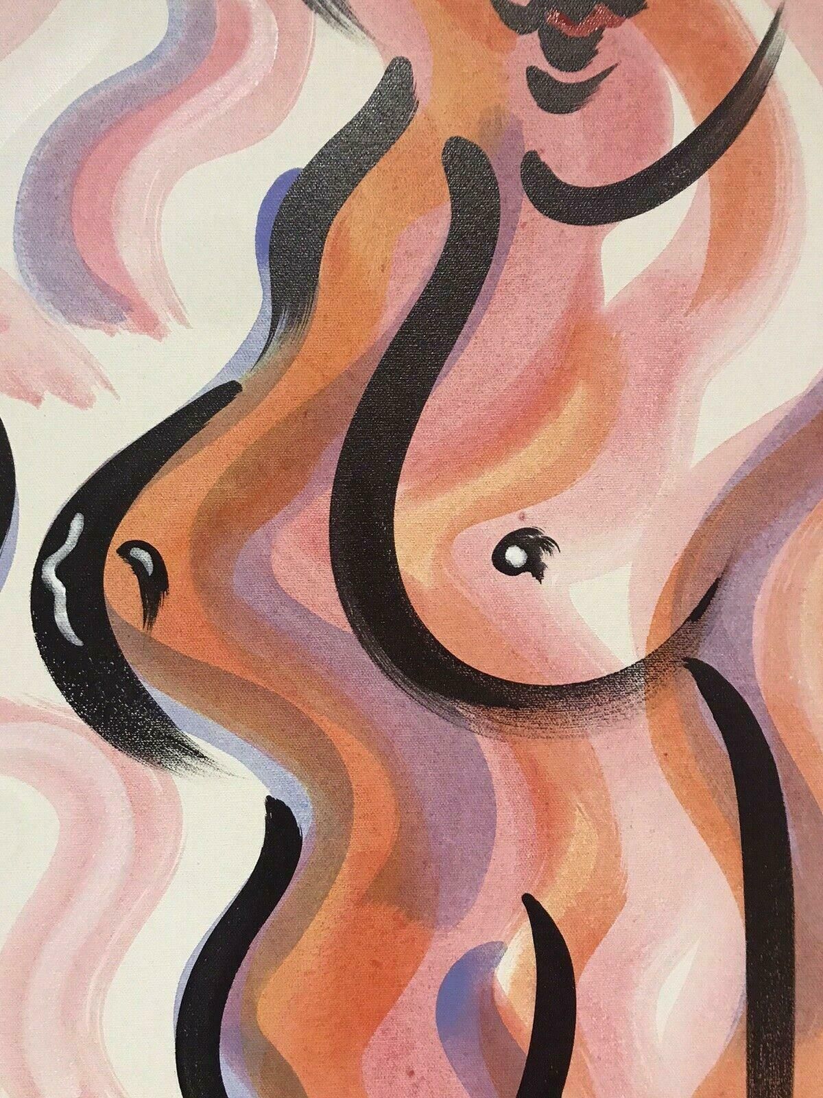 Nico Arvanitidisnico Arvanitidis (B.1943) Huge Signed Greek Oil   Nude Females Modernist Work21st Century photo 1224.0