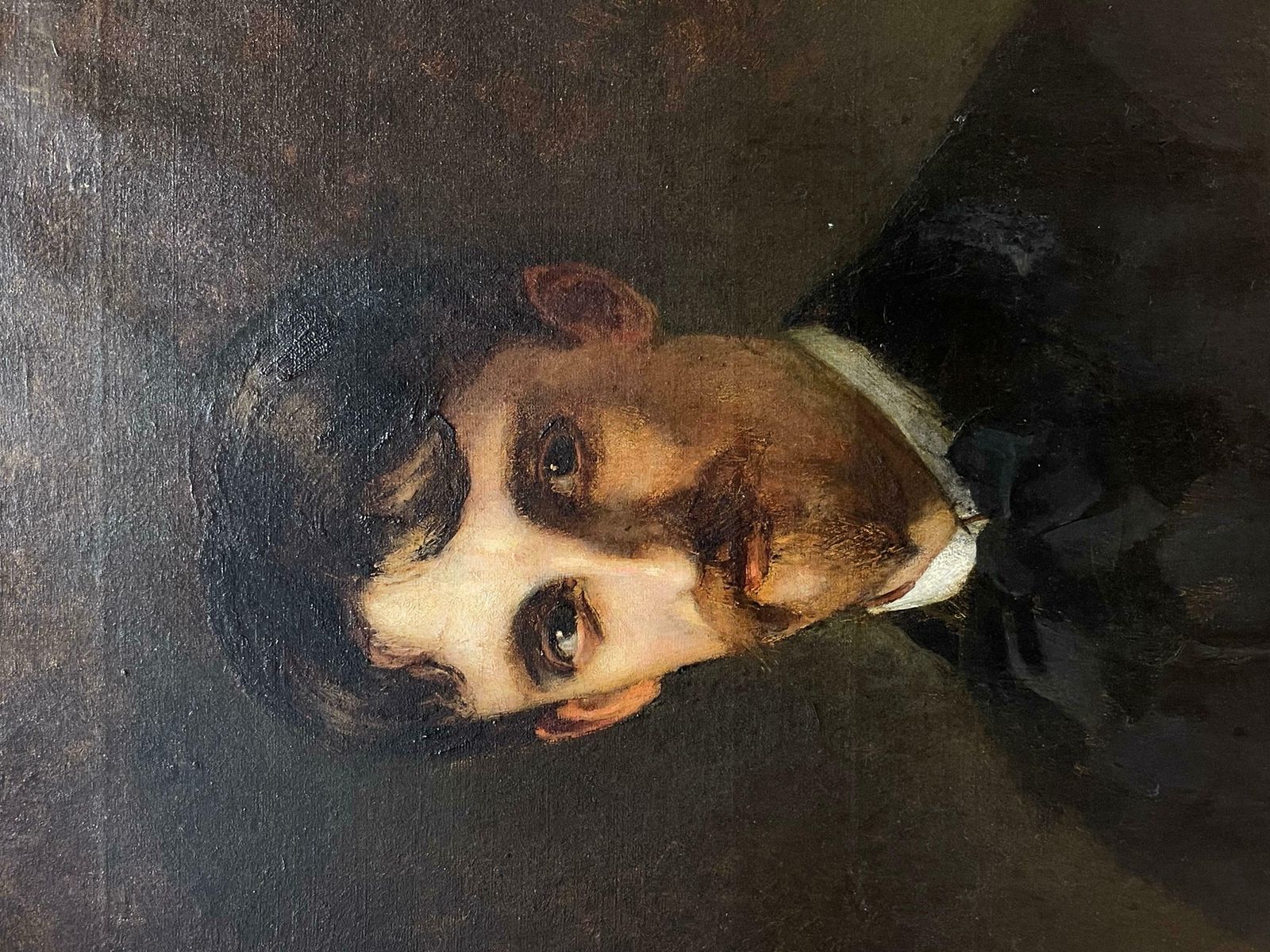 Valadonantique French Impressionist Signed Oil Painting Portrait Of Young Man 1890's photo vintage