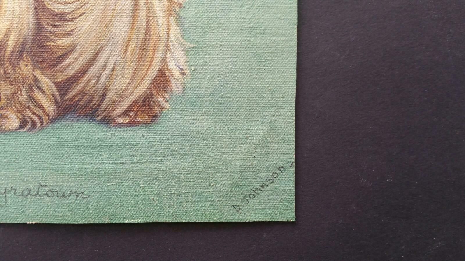 Dorothy Alexandra Johnsonenglish School Mid 20th Century Oil Painting: Pekingese Dogc 1950s photo 765.0